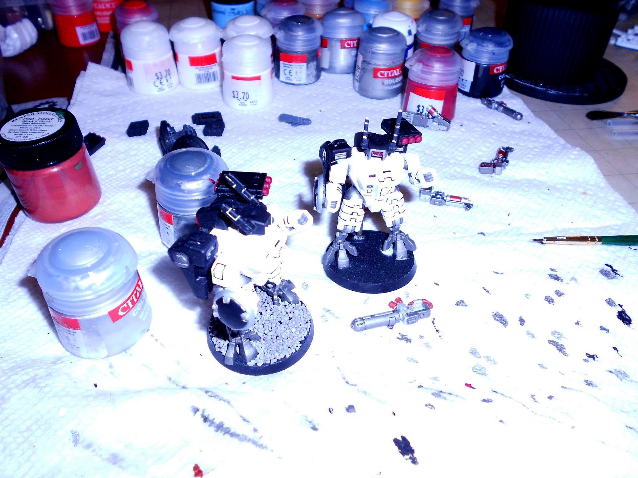 Black, Black And White, Fire Warriors, Hammerhead, Kroot, Monochrome, Stealth Suit, Tank, Tau, White, Xv15, Xv22, XV8, Xv88