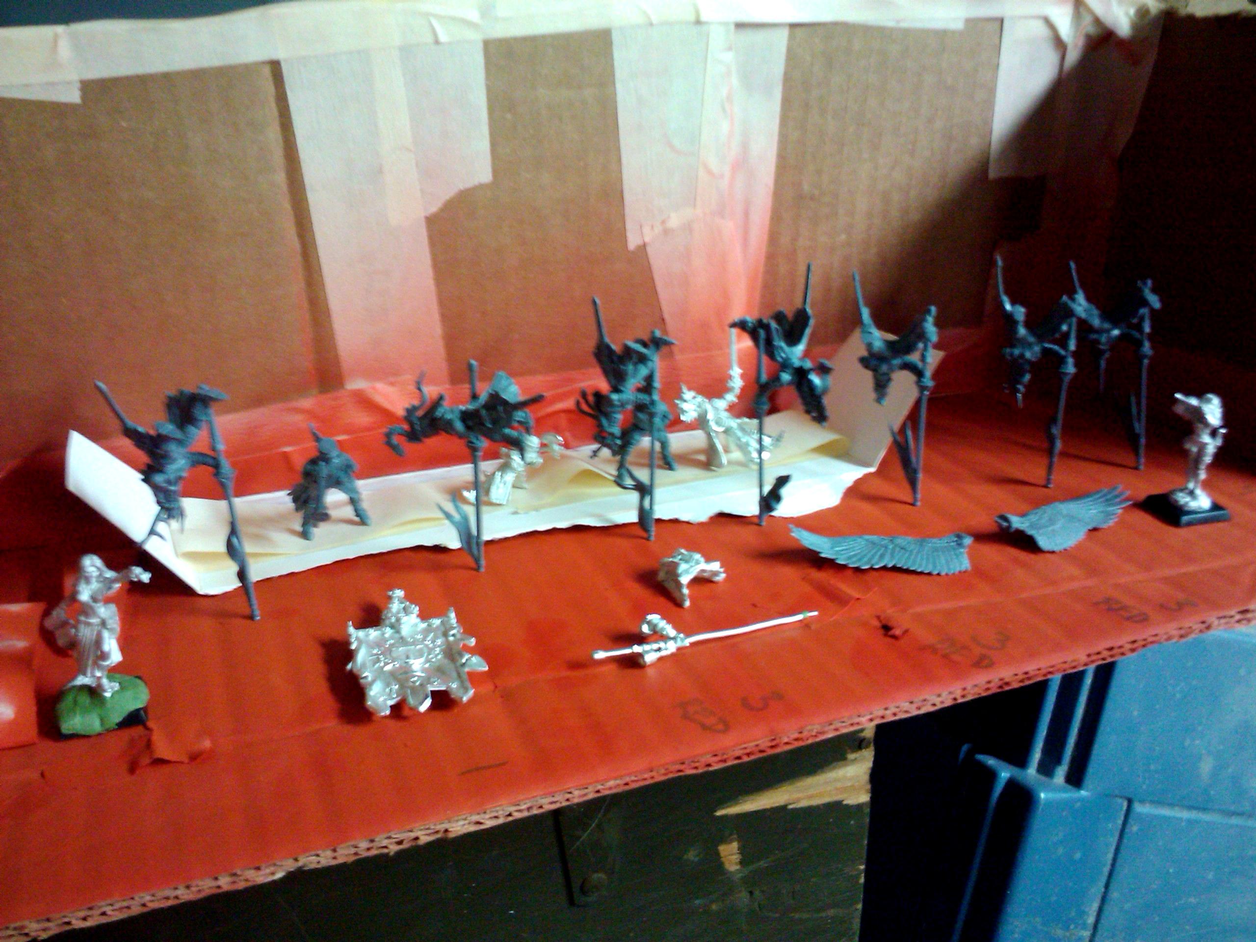 Archers, Bretonnians, Build, Grail, Hobby, Knights, Men At Arms, Painting, Peasant, Pegasus, Warhammer Fantasy, Wf