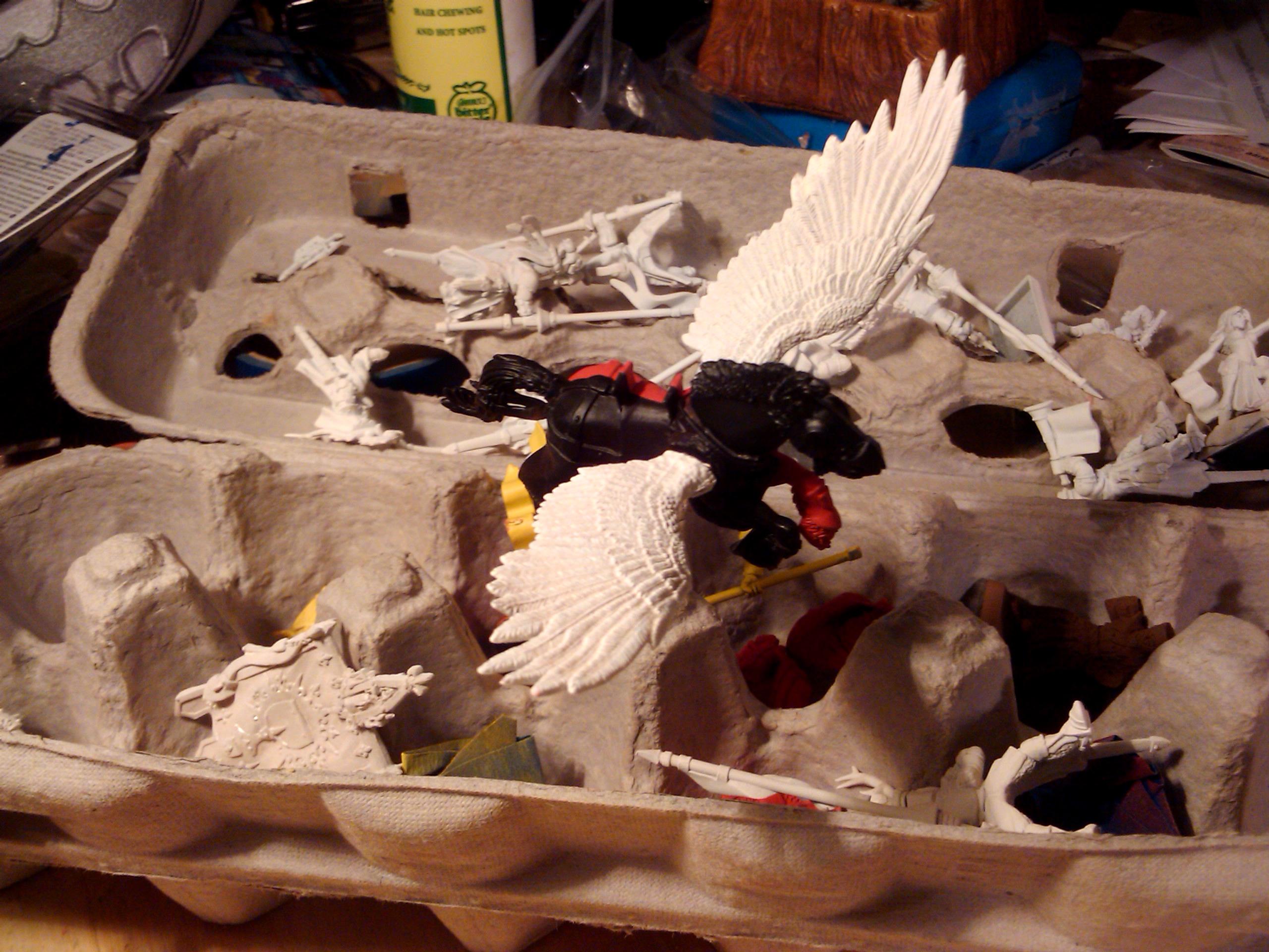 Archers, Bretonnians, Build, Grail, Hobby, Knights, Men At Arms, Painting, Peasant, Pegasus, Warhammer Fantasy, Wf