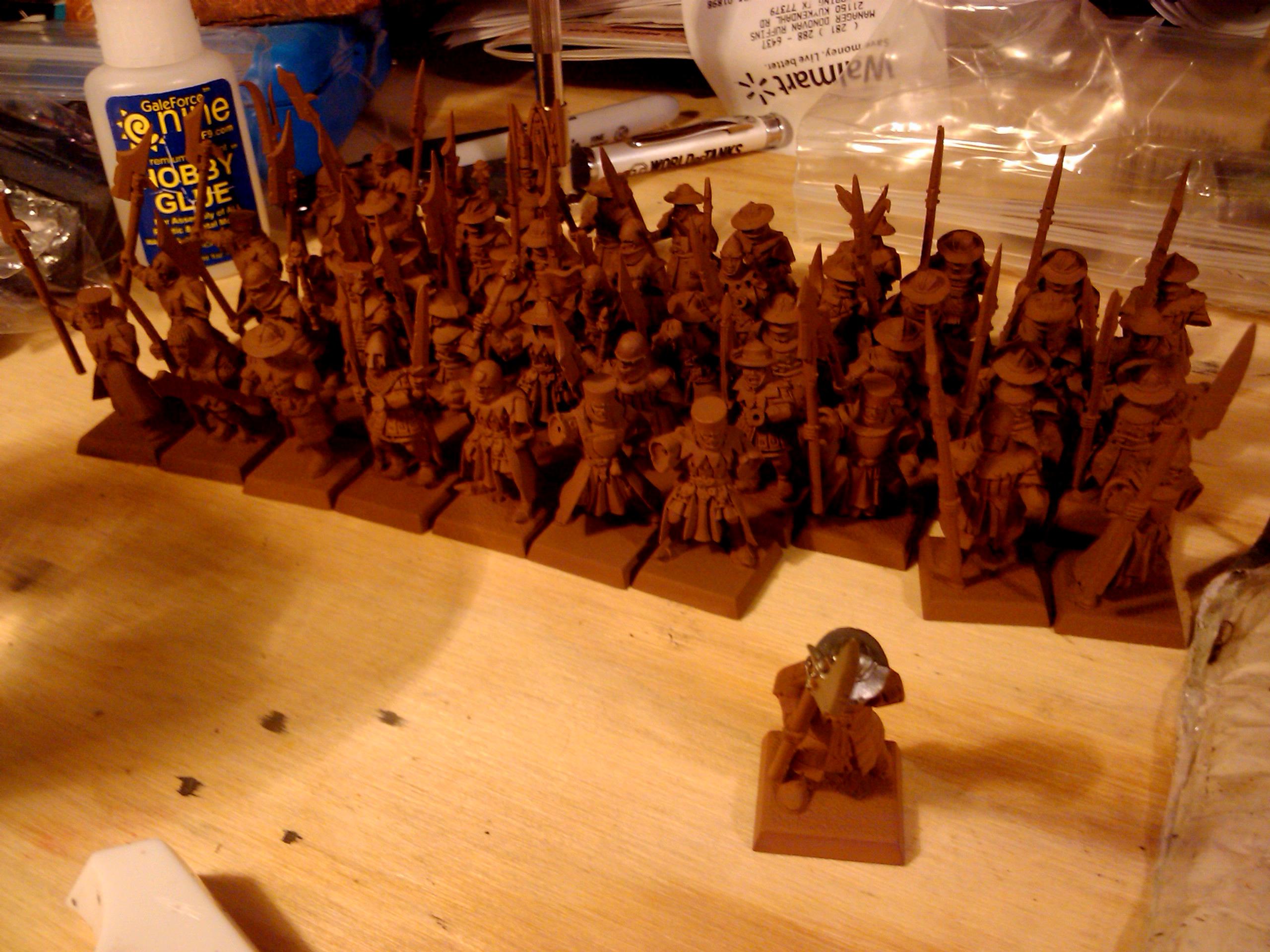 Archers, Bretonnians, Build, Grail, Hobby, Knights, Men At Arms, Painting, Peasant, Pegasus, Warhammer Fantasy, Wf