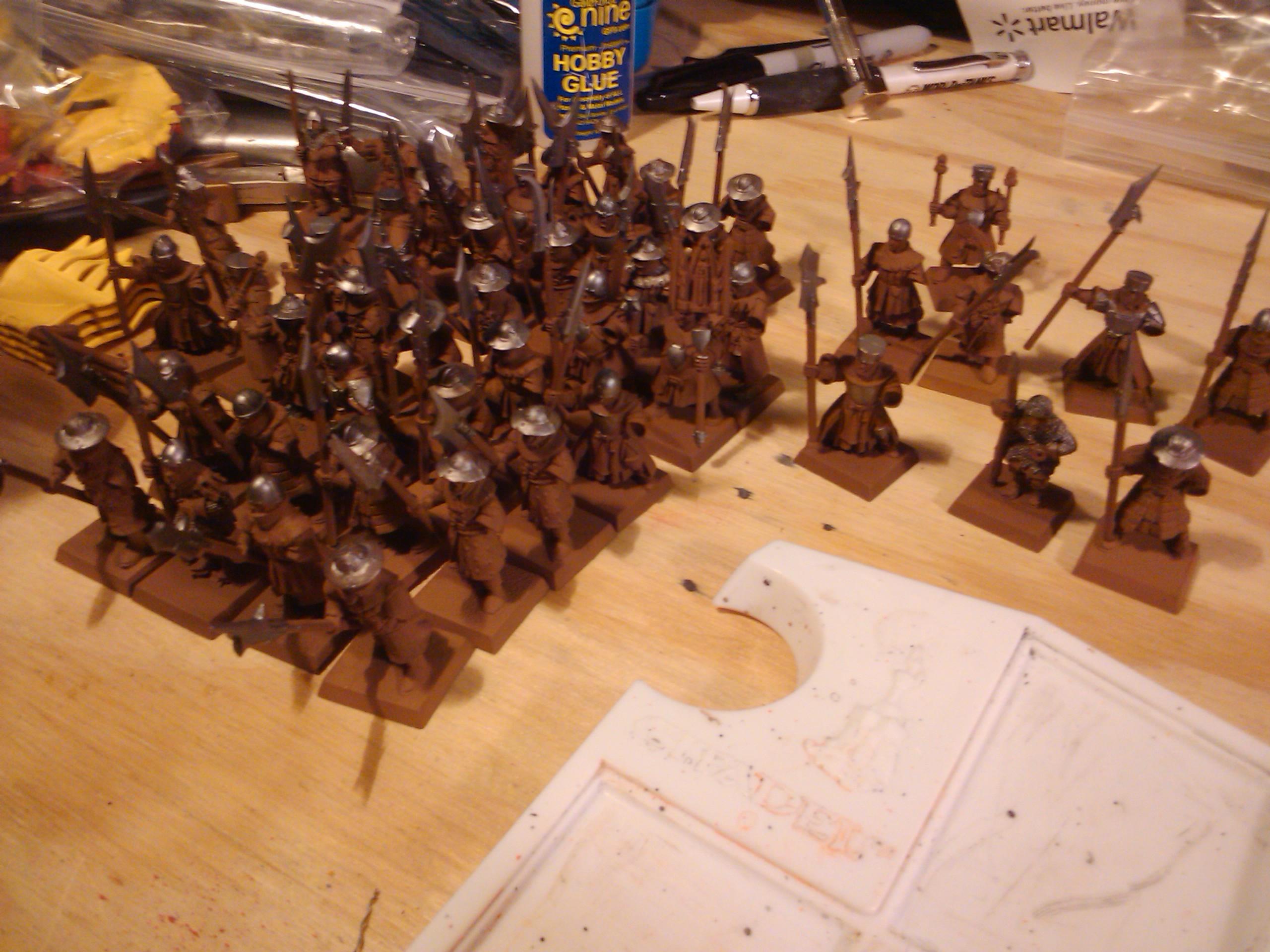 Archers, Bretonnians, Build, Grail, Hobby, Knights, Men At Arms, Painting, Peasant, Pegasus, Warhammer Fantasy, Wf