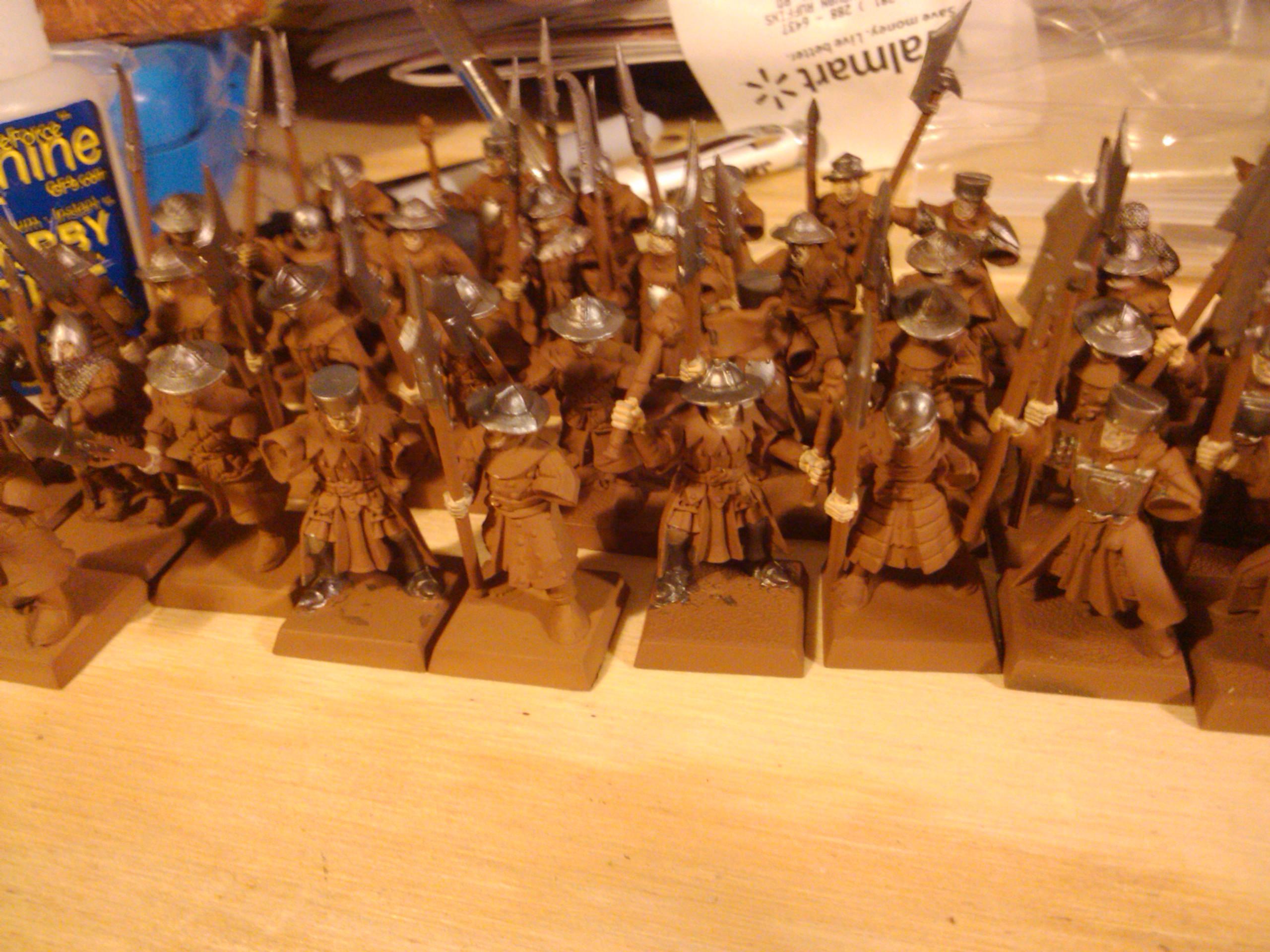 Archers, Bretonnians, Build, Grail, Hobby, Knights, Men At Arms, Painting, Peasant, Pegasus, Warhammer Fantasy, Wf