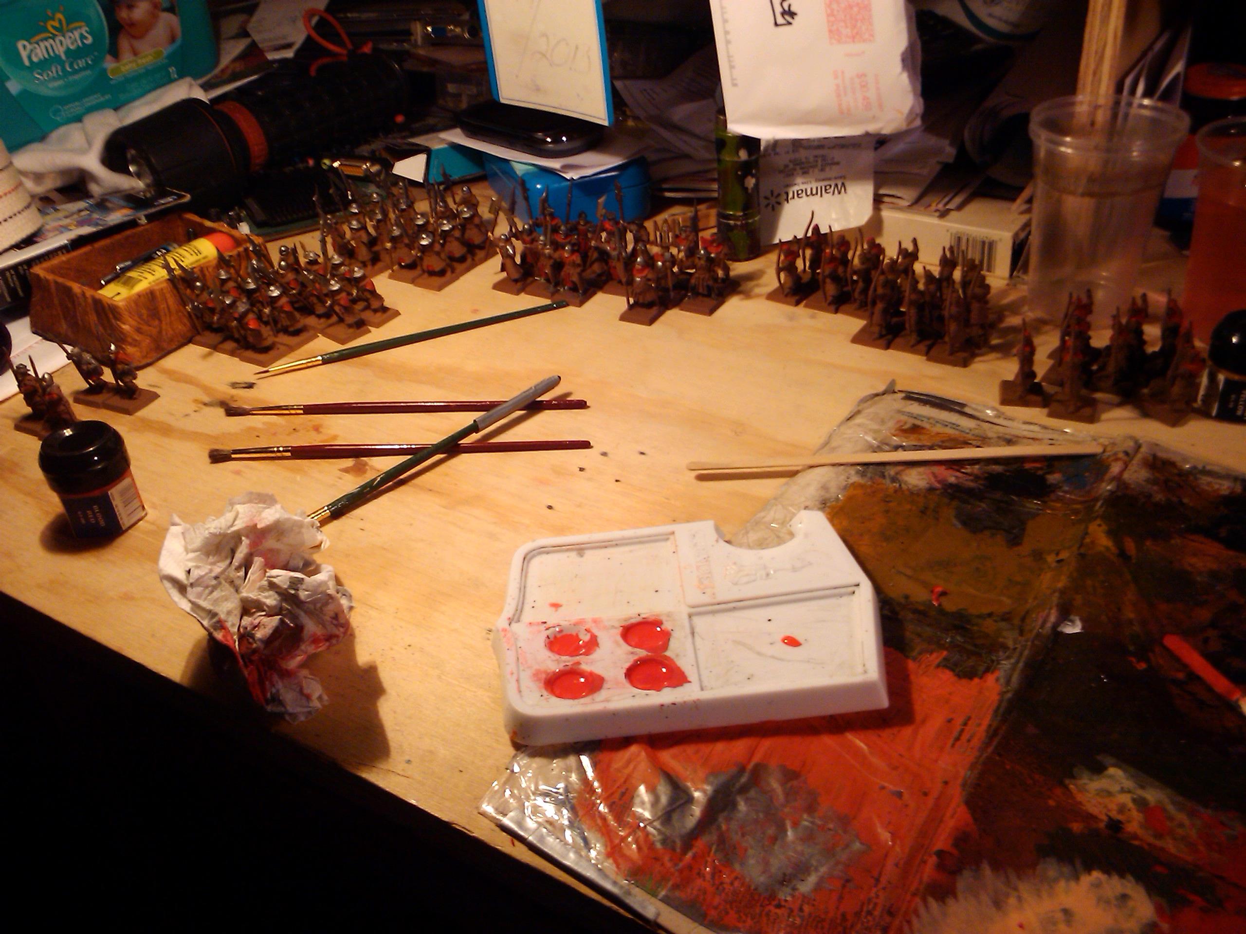 Archers, Bretonnians, Build, Grail, Hobby, Knights, Men At Arms, Painting, Peasant, Pegasus, Warhammer Fantasy, Wf