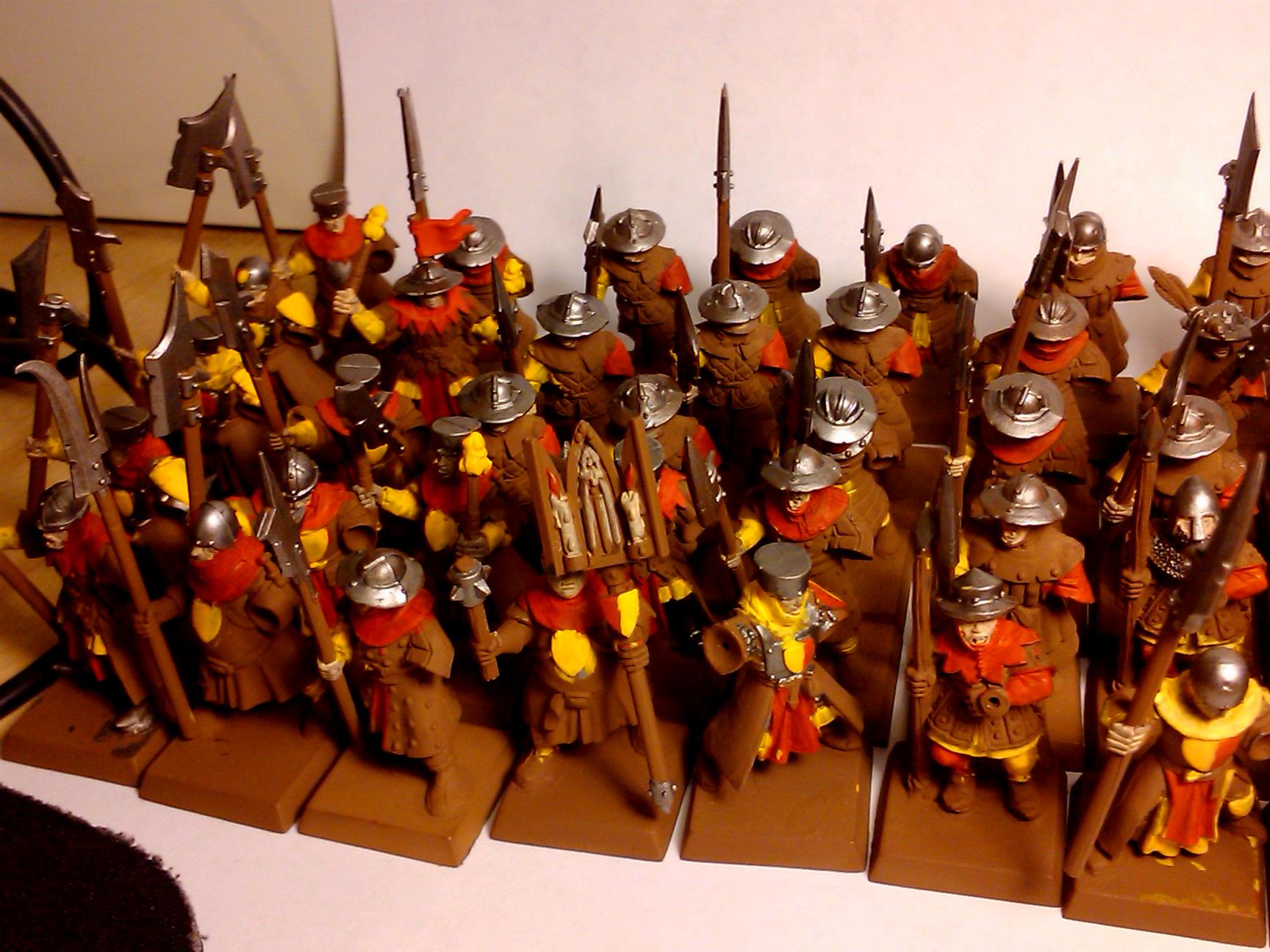 Archers, Bretonnians, Build, Grail, Hobby, Knights, Men At Arms, Painting, Peasant, Pegasus, Warhammer Fantasy, Wf