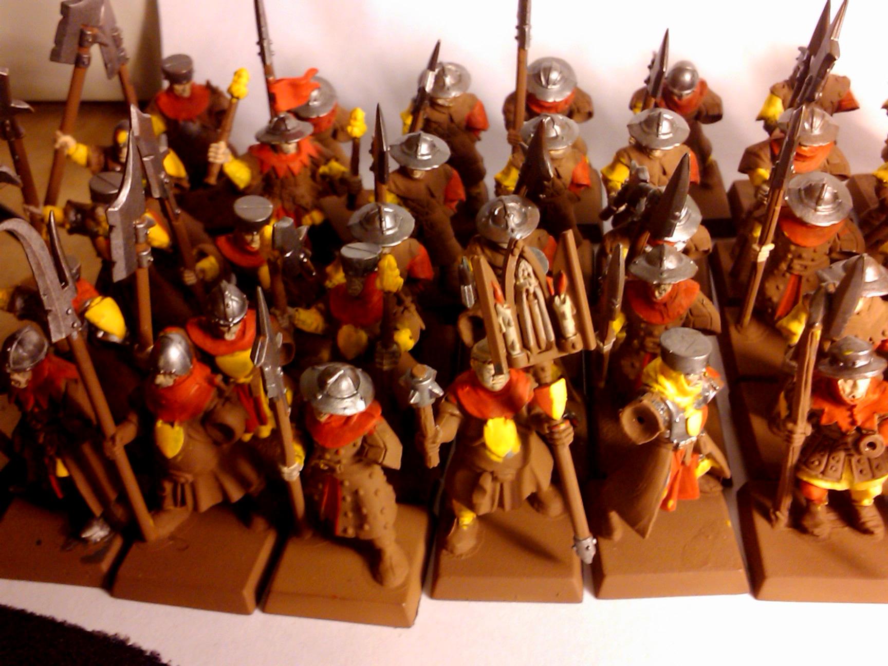 Archers, Bretonnians, Build, Grail, Hobby, Knights, Men At Arms, Painting, Peasant, Pegasus, Warhammer Fantasy, Wf