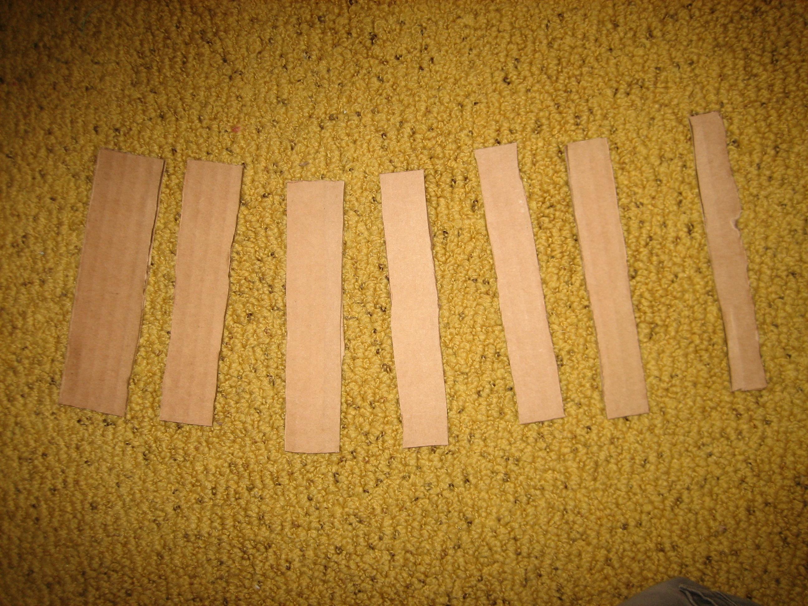 Armor, Cardboard, Strips lined up