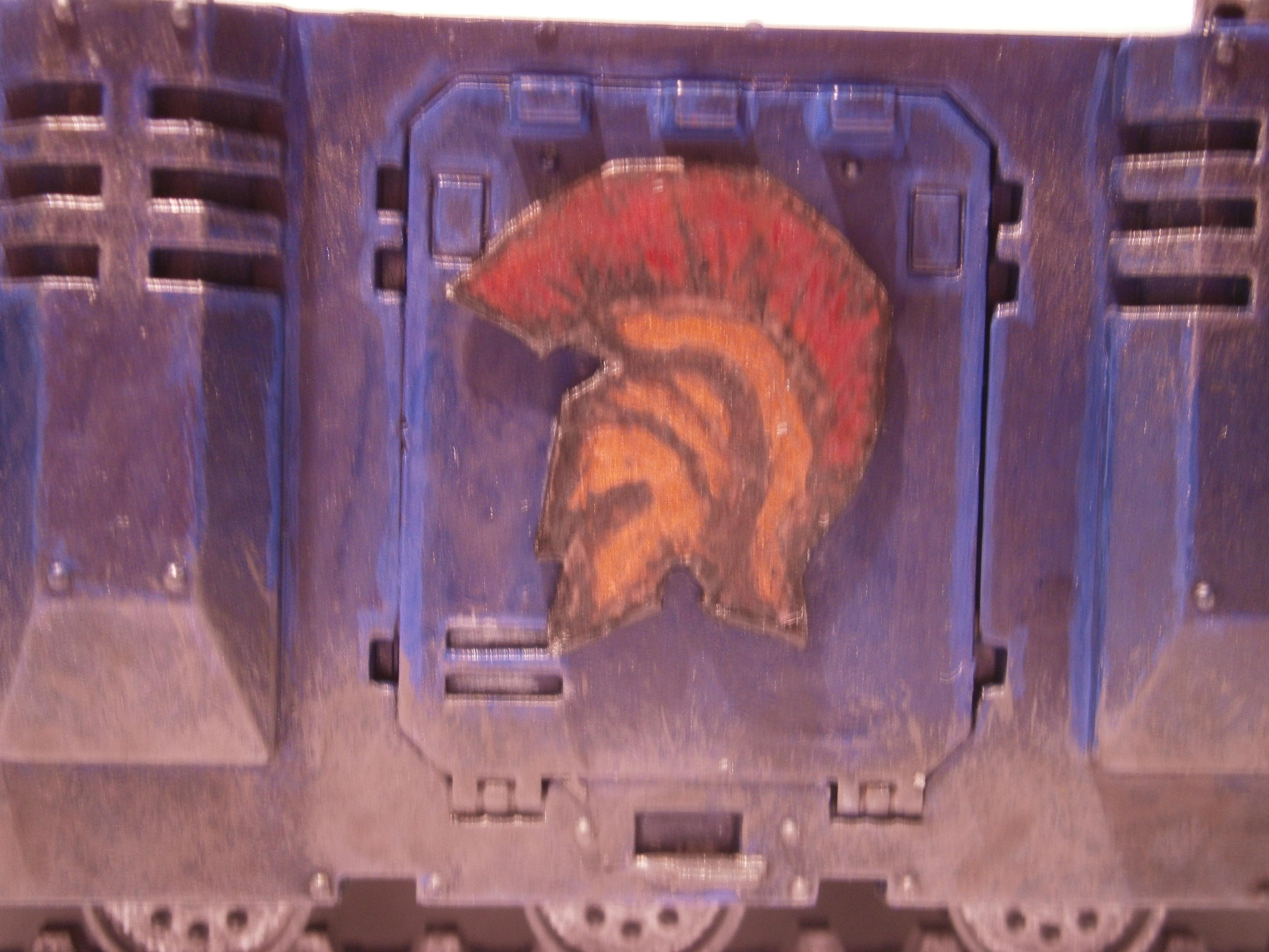 Rhino, Space Marines, Ultramarines, Weathered