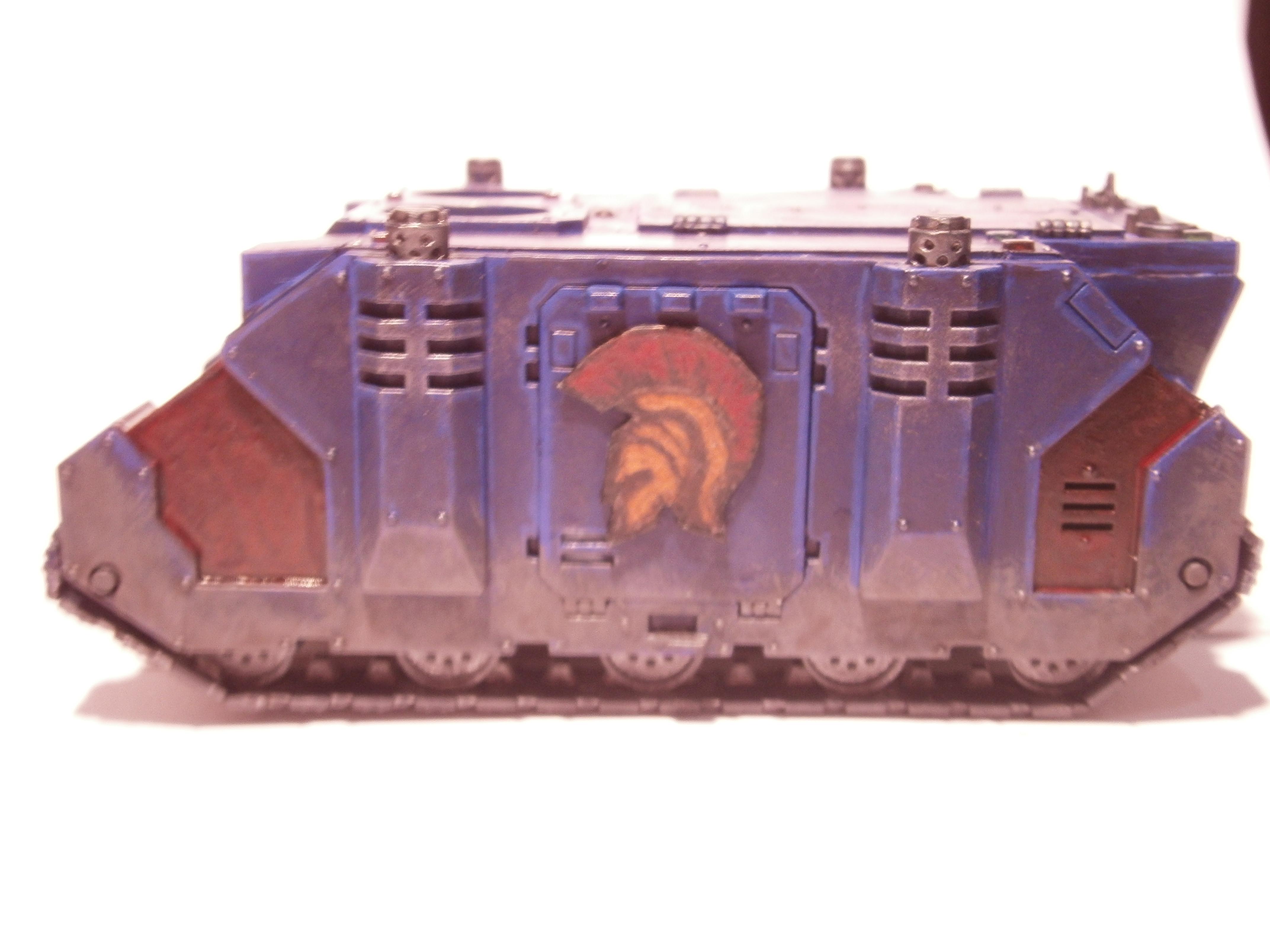 Rhino, Space Marines, Ultramarines, Weathered