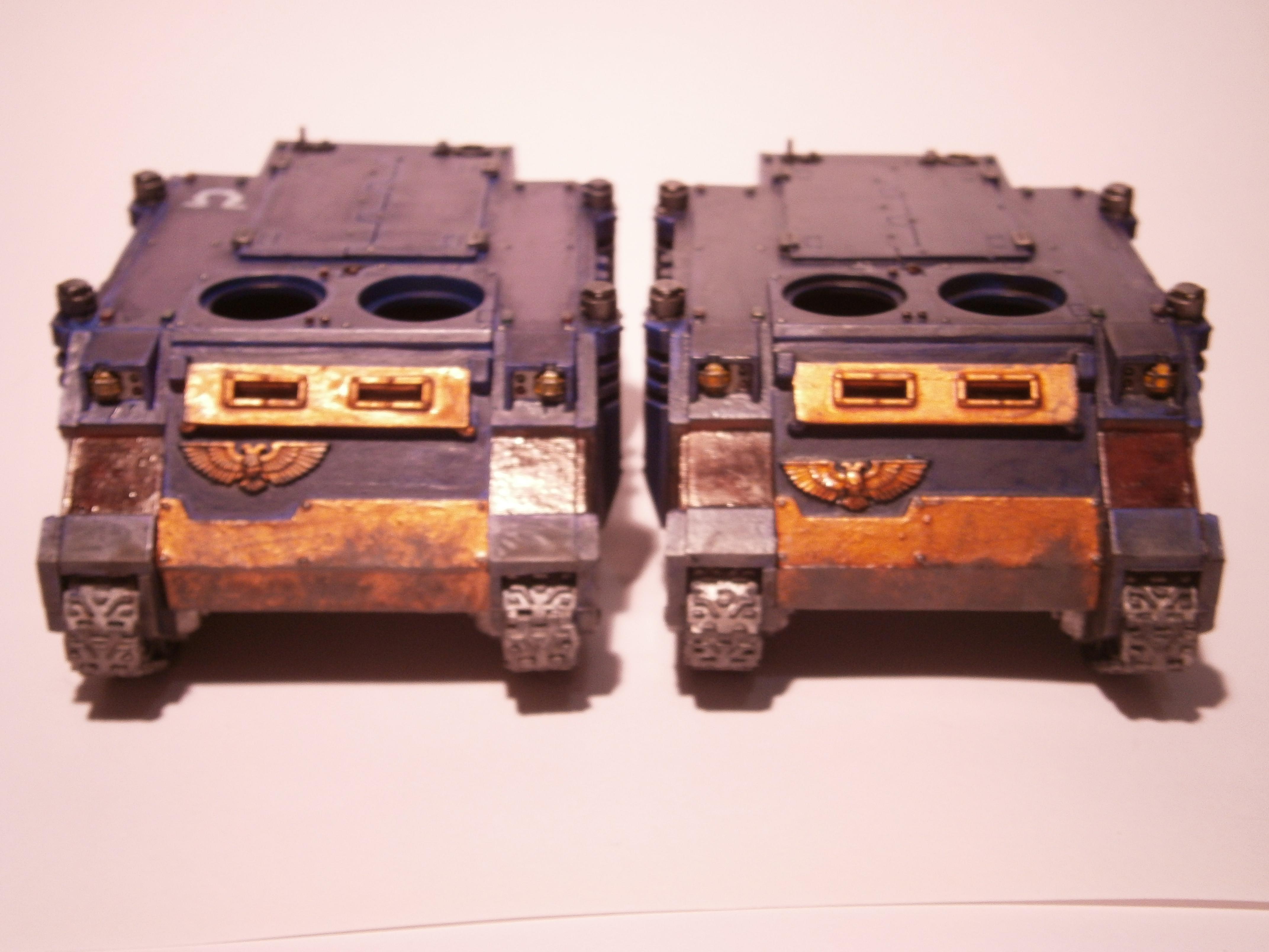 Rhino, Space Marines, Ultramarines, Weathered