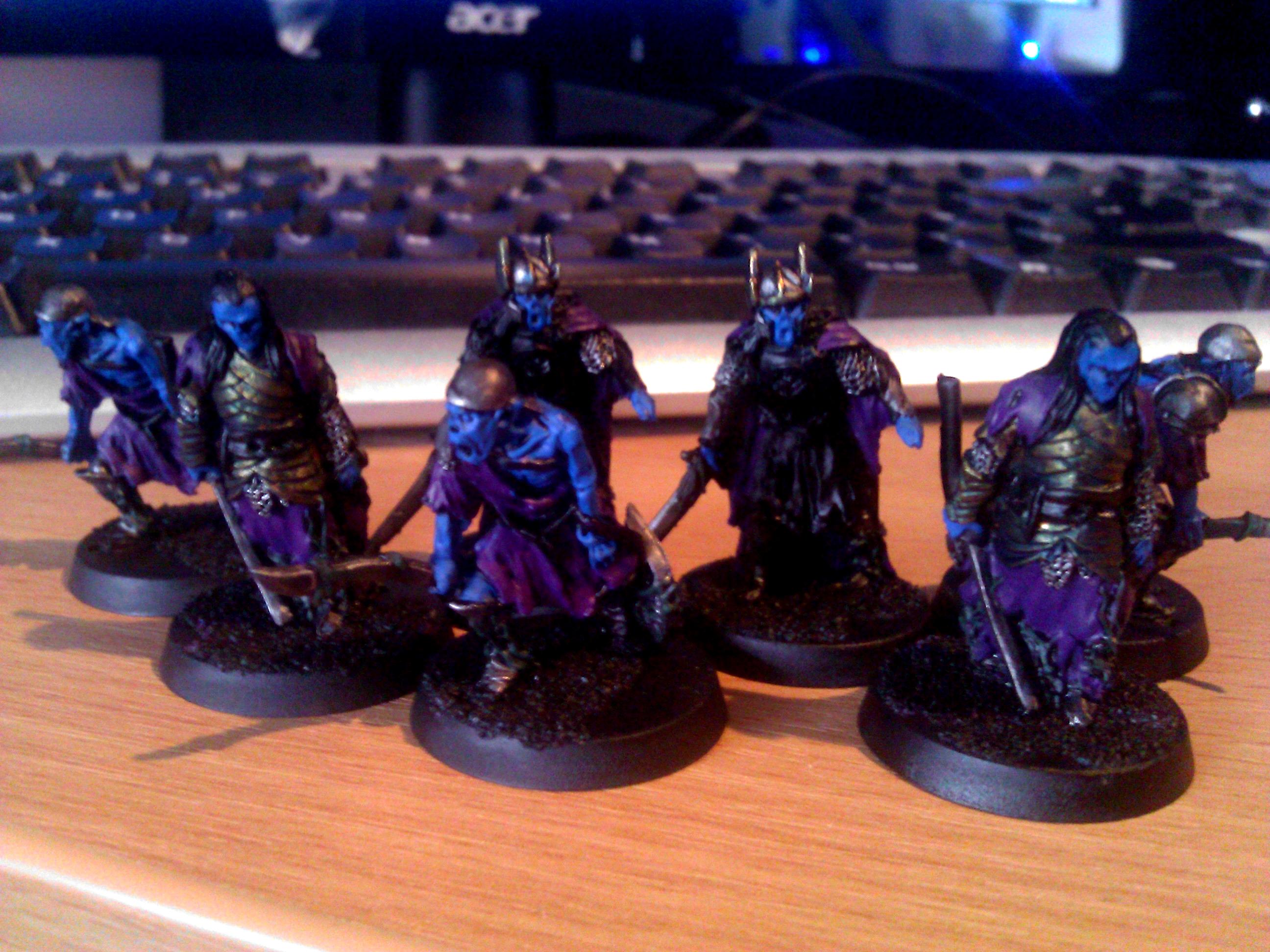Lord Of The Rings, Spectres WIP 2 - gold done and metals tarnished, the weeds begun