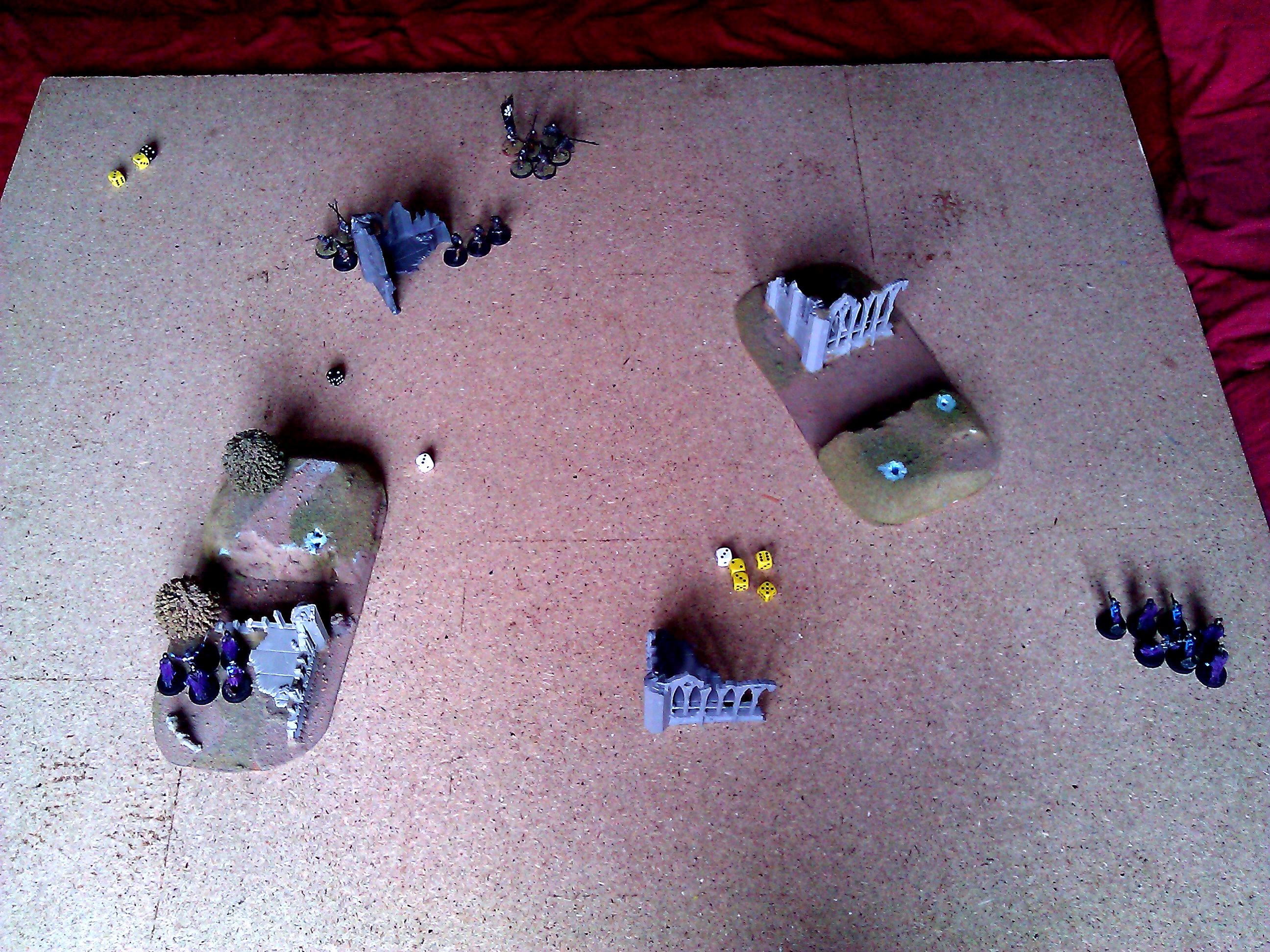 Lord Of The Rings, Uruk-Hai Vs. Angmar 250pts - End of Turn 1