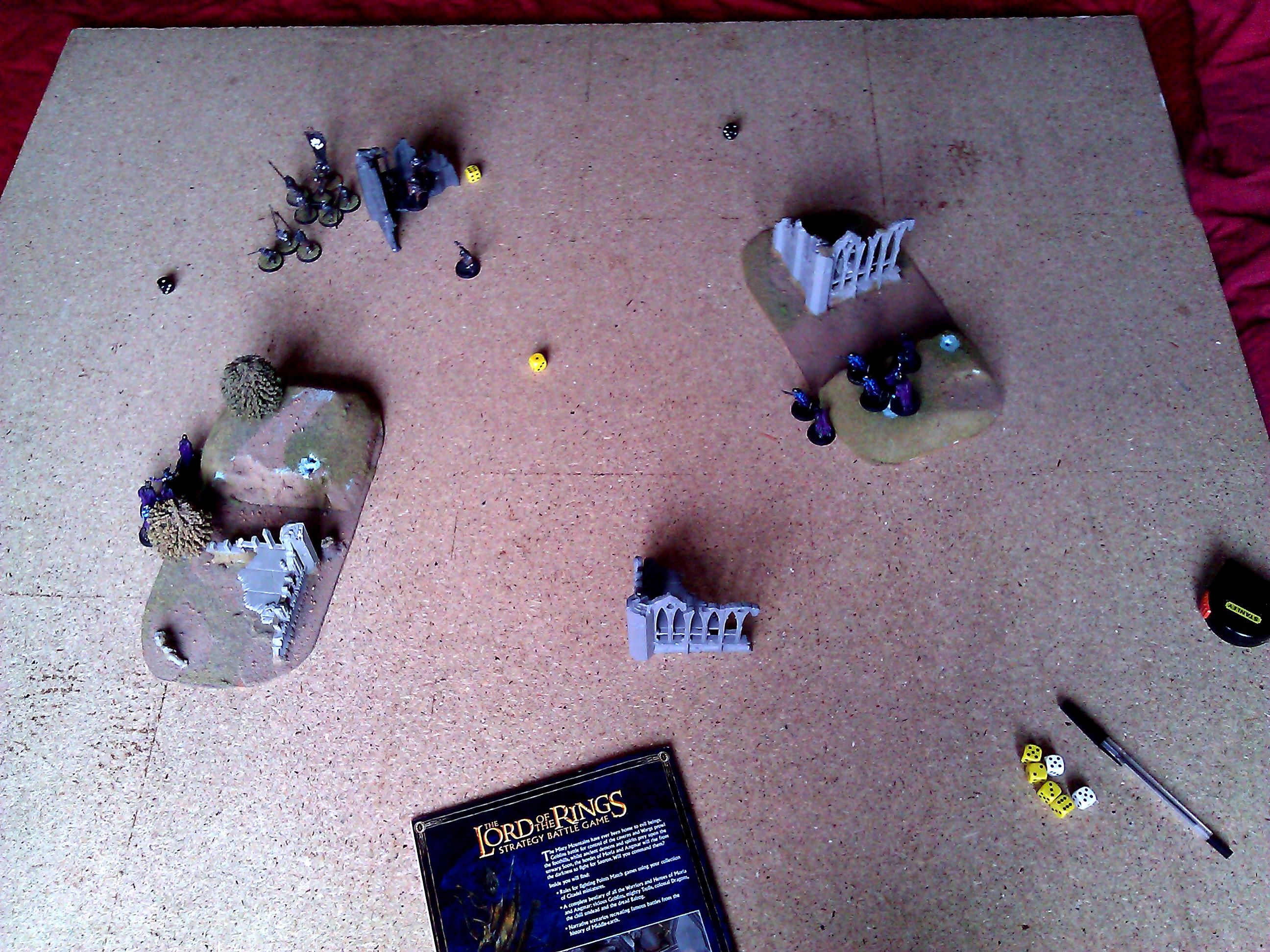 Lord Of The Rings, Uruk-Hai Vs. Angmar 250pts - End of Turn 3