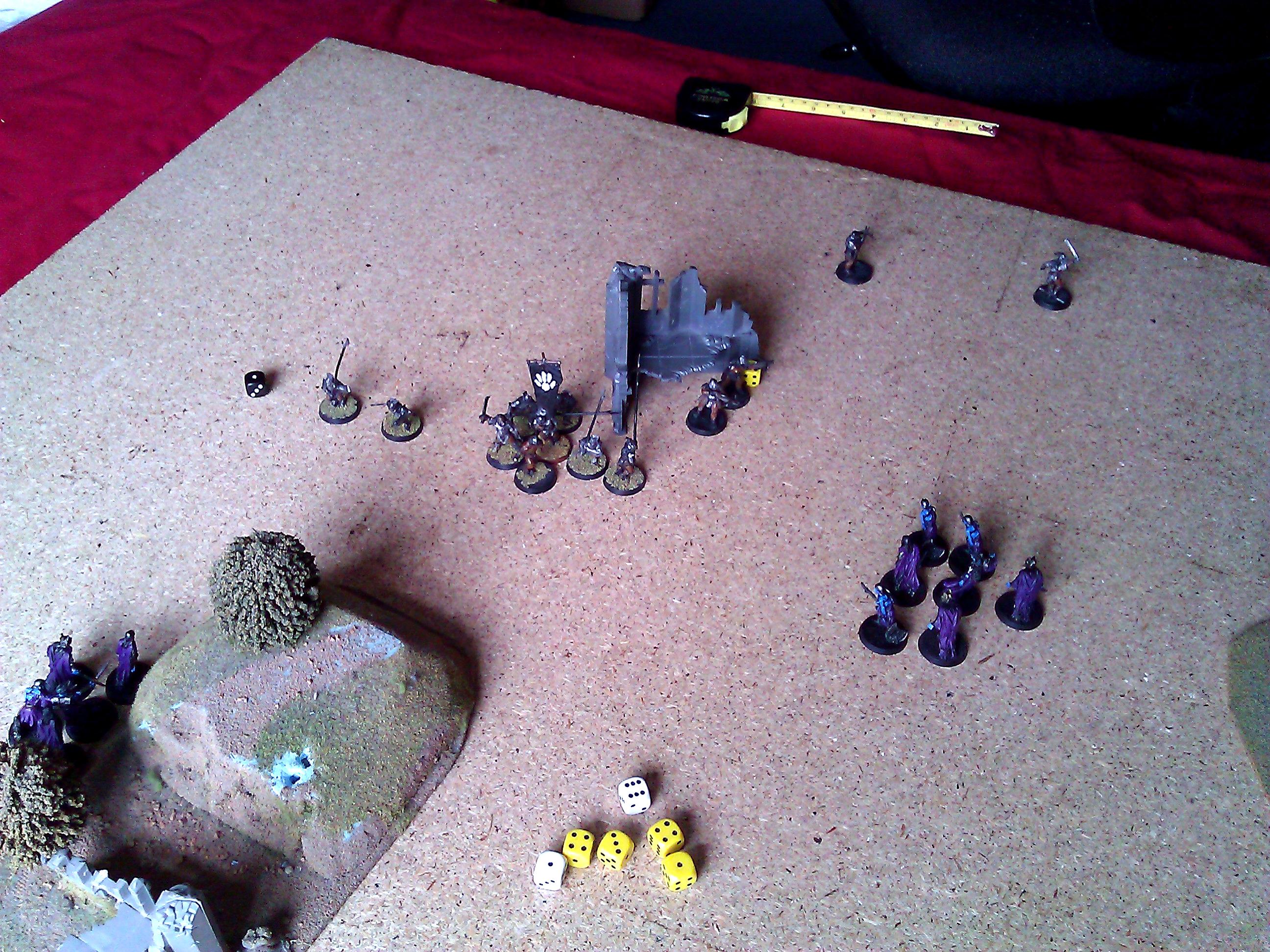 Lord Of The Rings, Uruk-Hai Vs. Angmar 250pts - End of Turn 5
