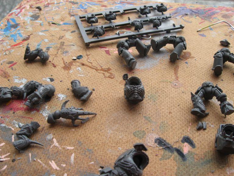 Assault Terminators, Chaos Space Marines, Conversion, Terminator Armor, Work In Progress