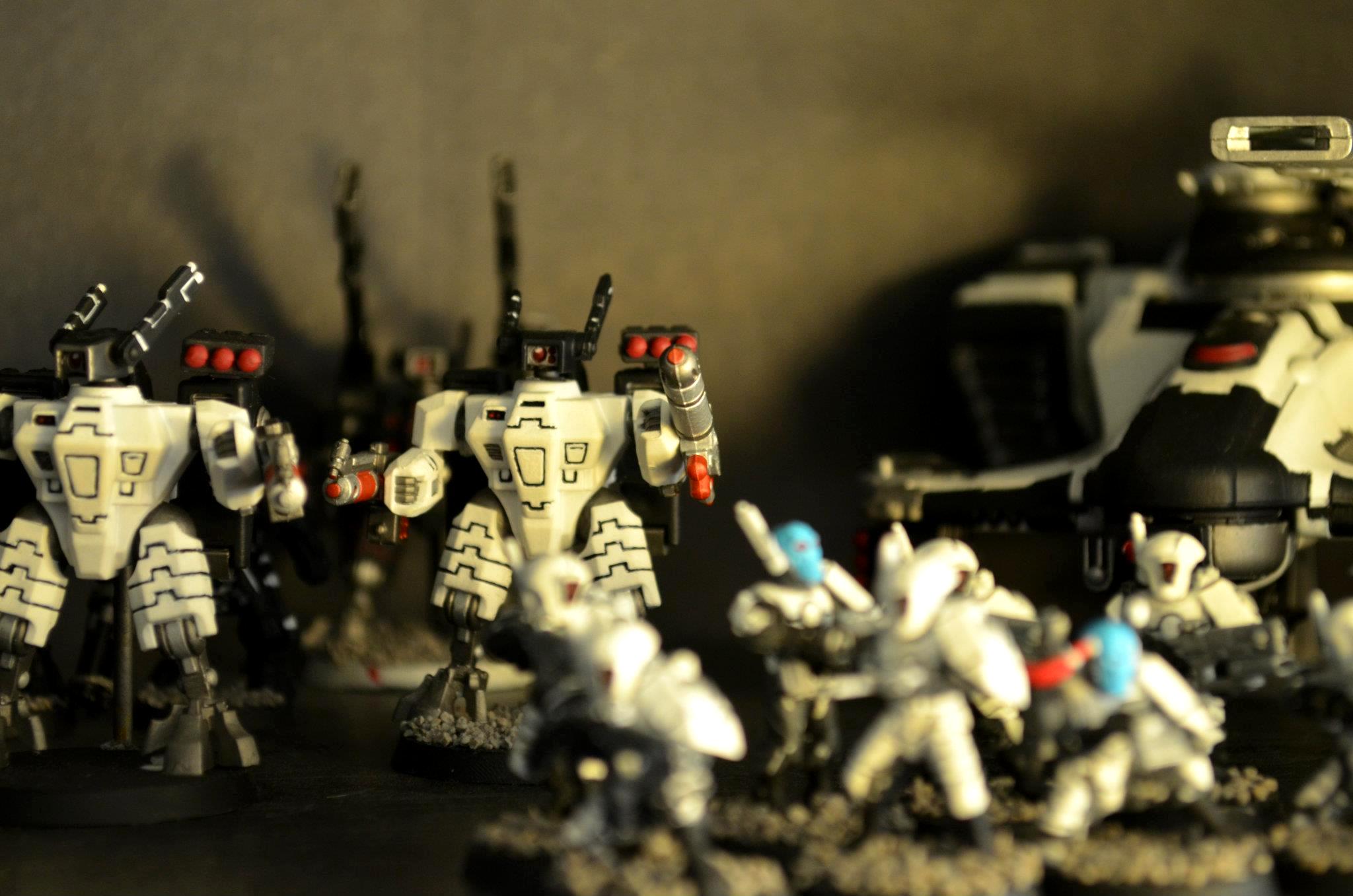 Black, Black And White, Fire Warriors, Hammerhead, Kroot, Monochrome, Stealth Suit, Tank, Tau, White, Xv15, Xv22, XV8, Xv88