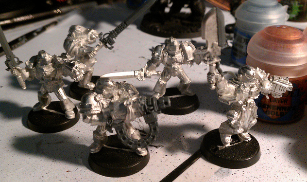 WIP Converted metal model halbreds to swords - one unique, and Psycannon