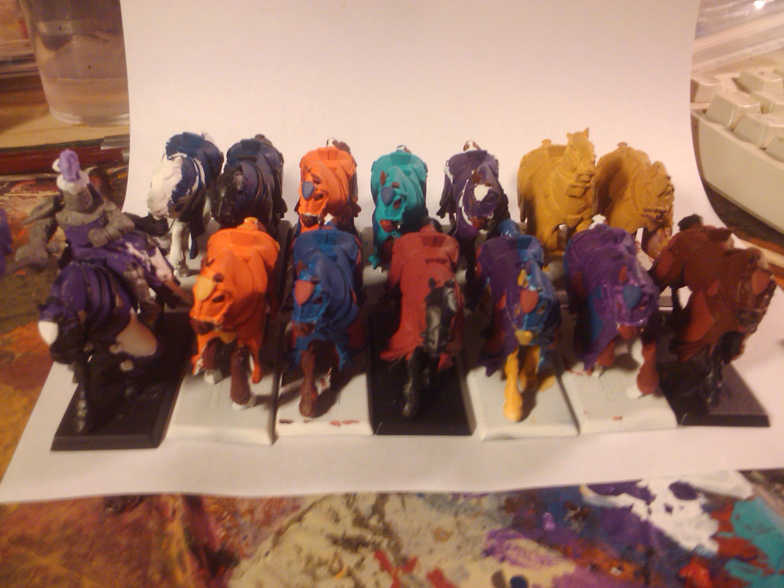 Archers, Bretonnians, Build, Grail, Hobby, Knights, Men At Arms, Painting, Peasant, Pegasus, Warhammer Fantasy, Wf