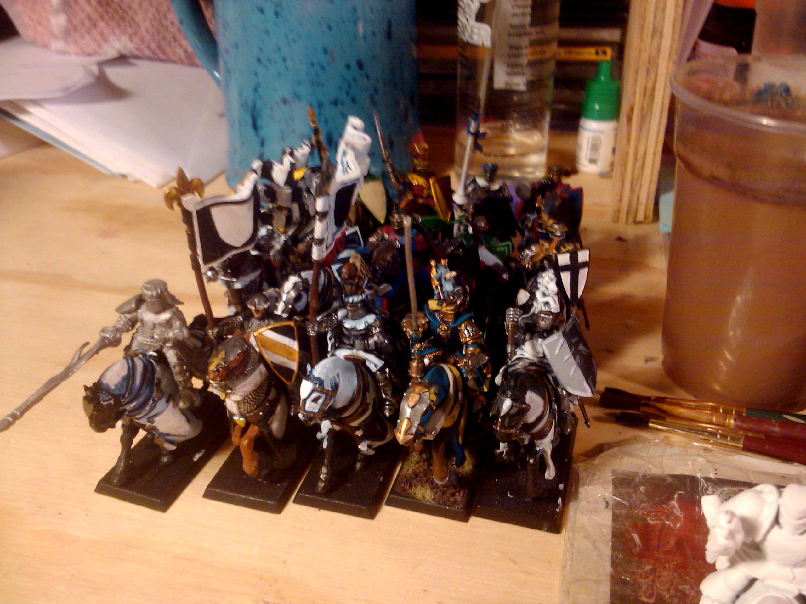 Archers, Bretonnians, Build, Grail, Hobby, Knights, Men At Arms, Painting, Peasant, Pegasus, Warhammer Fantasy, Wf
