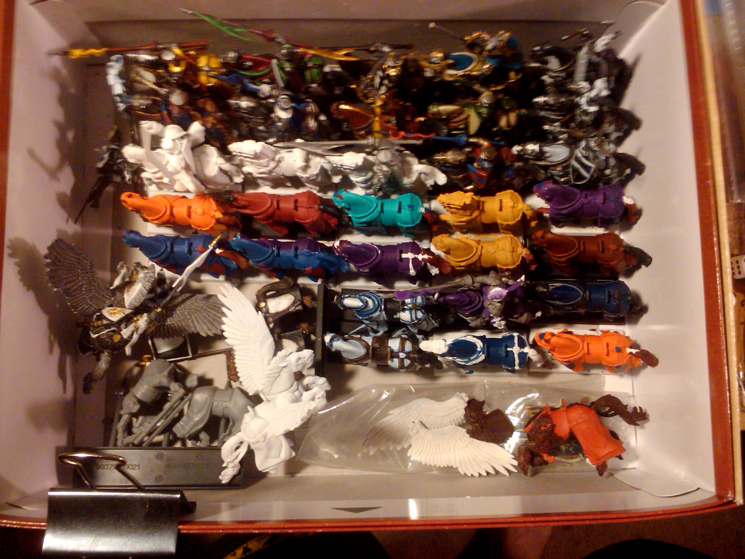 Archers, Bretonnians, Build, Grail, Hobby, Knights, Men At Arms, Painting, Peasant, Pegasus, Warhammer Fantasy, Wf