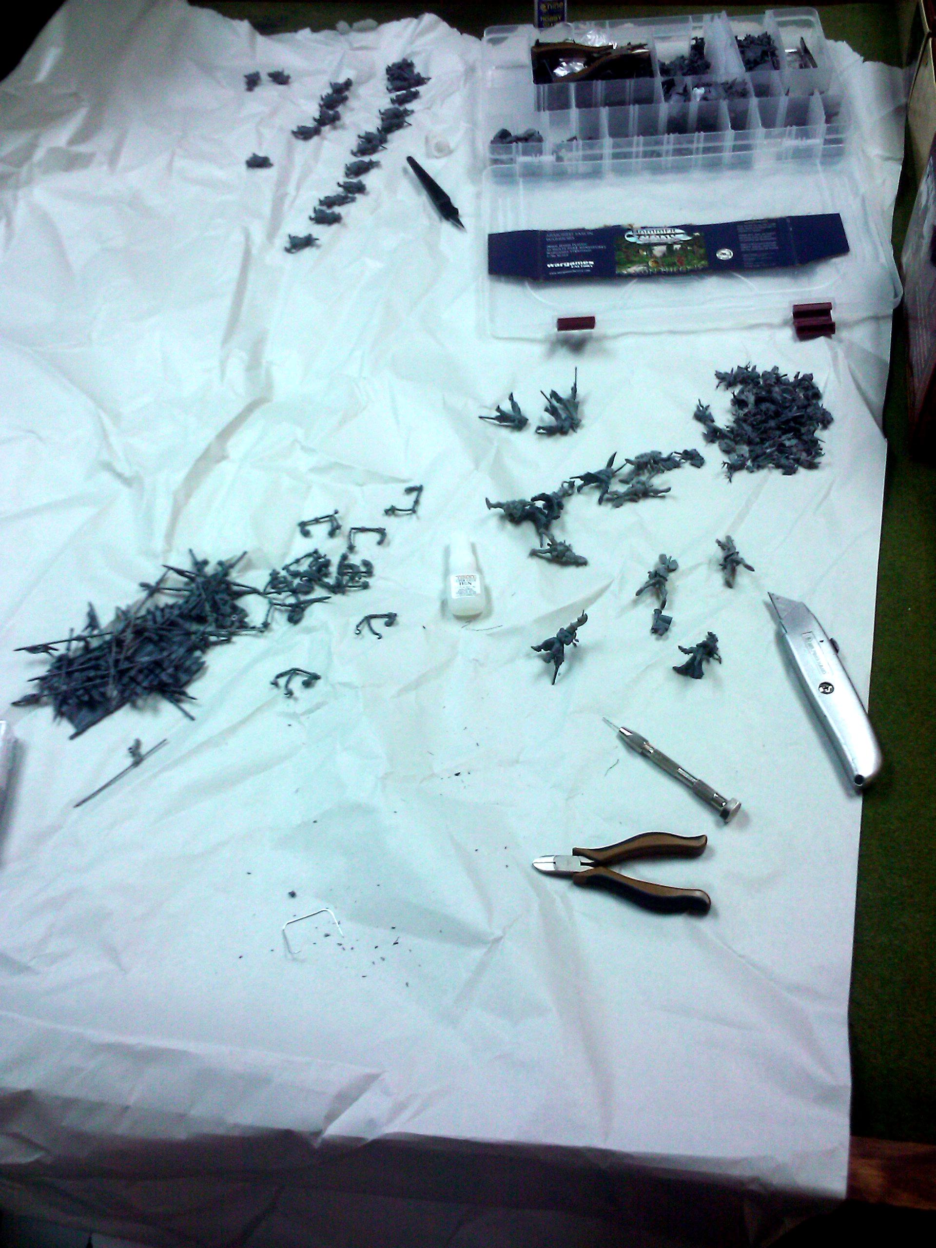 Archers, Bretonnians, Build, Grail, Hobby, Knights, Men At Arms, Painting, Peasant, Pegasus, Warhammer Fantasy, Wf