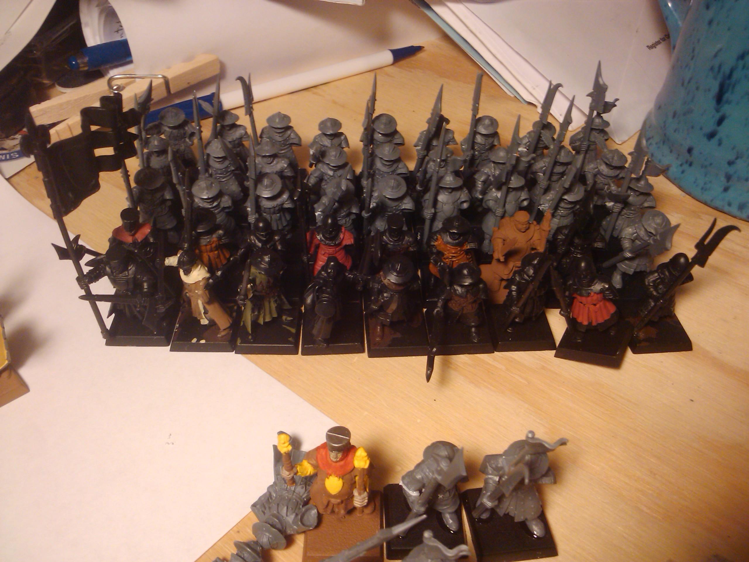 Archers, Bretonnians, Build, Grail, Hobby, Knights, Men At Arms, Painting, Peasant, Pegasus, Warhammer Fantasy, Wf