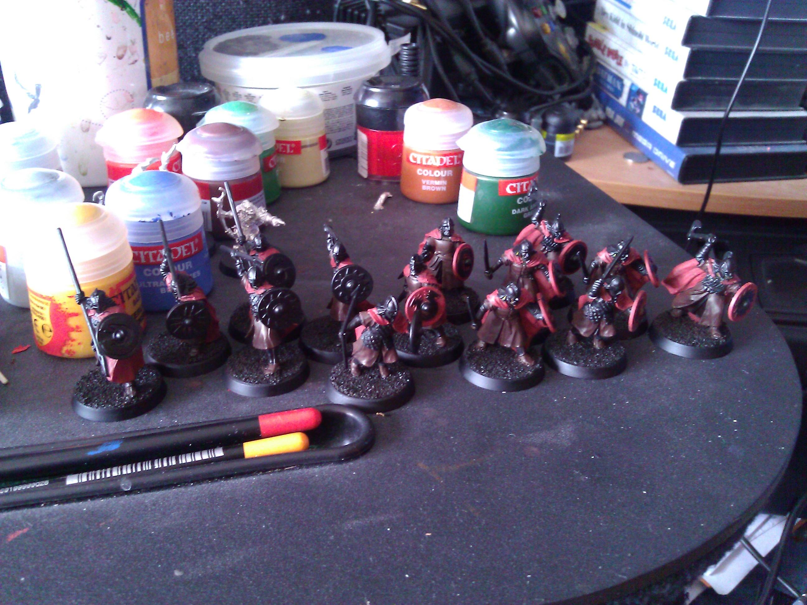 Red and brown base done