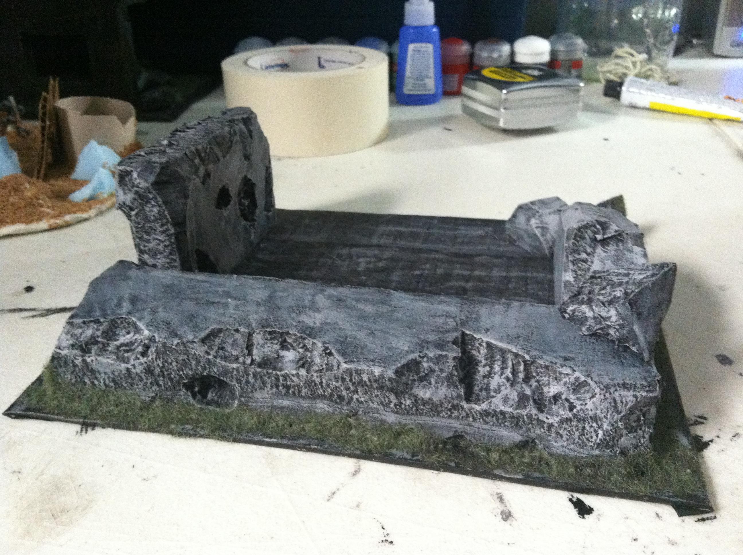 Beginner, Cardboard, Insulation, Painting, Rubble, Styrofoam, Terrain, Walls, Warhammer 40,000, Warhammer Fantasy