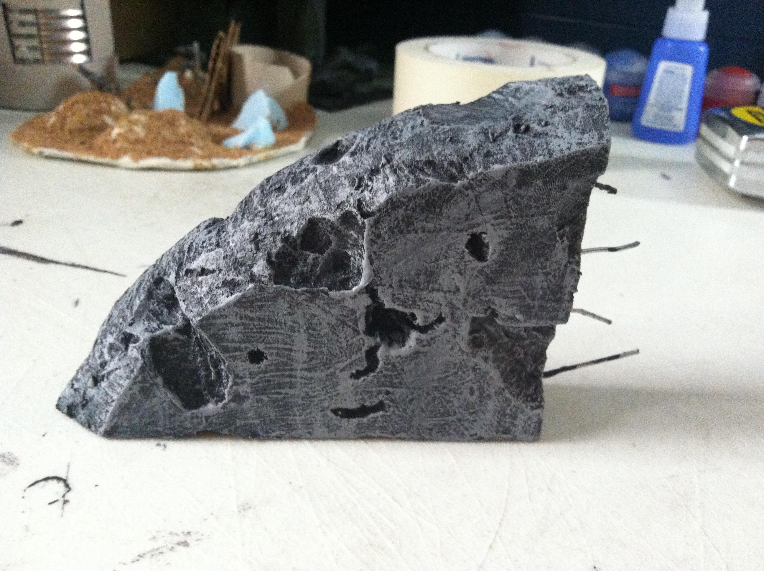 Battleworn, Beginner, Cardboard, Insulation, Painting, Rubble, Styrofoam, Terrain, Wall, Warhammer 40,000, Warhammer Fantasy