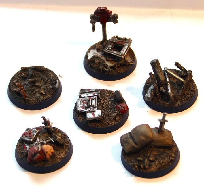Base, Orks, 6 Ork Bases WIP