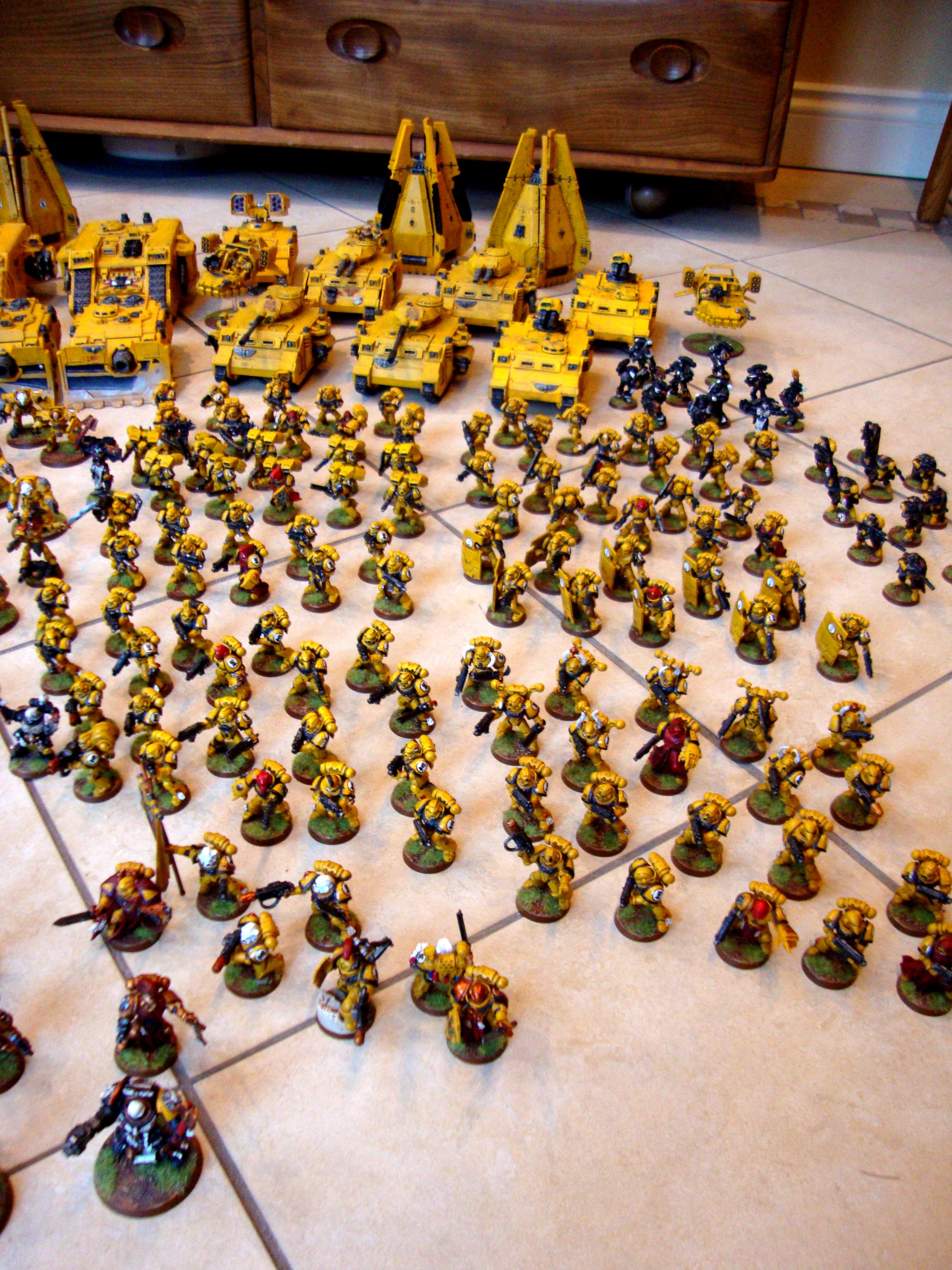 Battle Company, Drop Pods, Fifth Company, Imperial Fists, Space Marines, Tank, Yellow