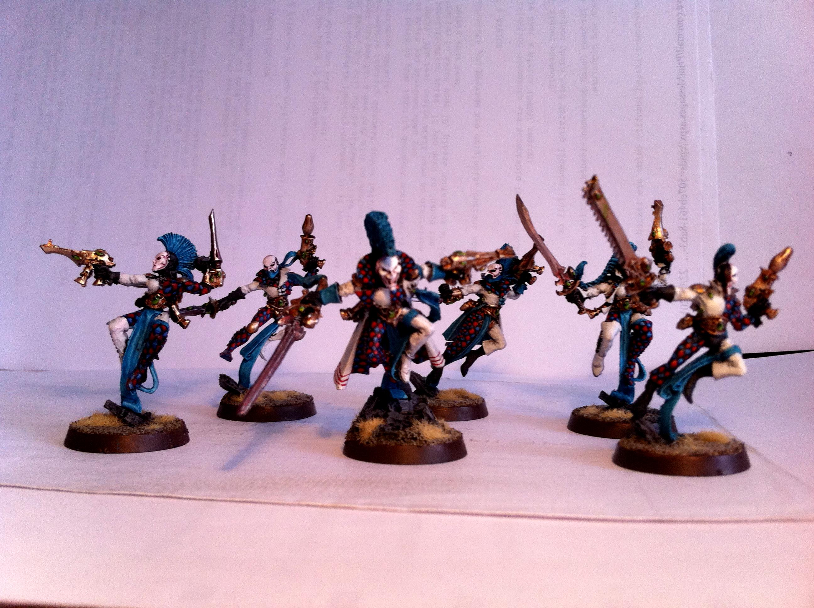 Blue, Dark Eldar, Diamonds, Eldar, Gold, Harlequins, Red, Turqoise, White
