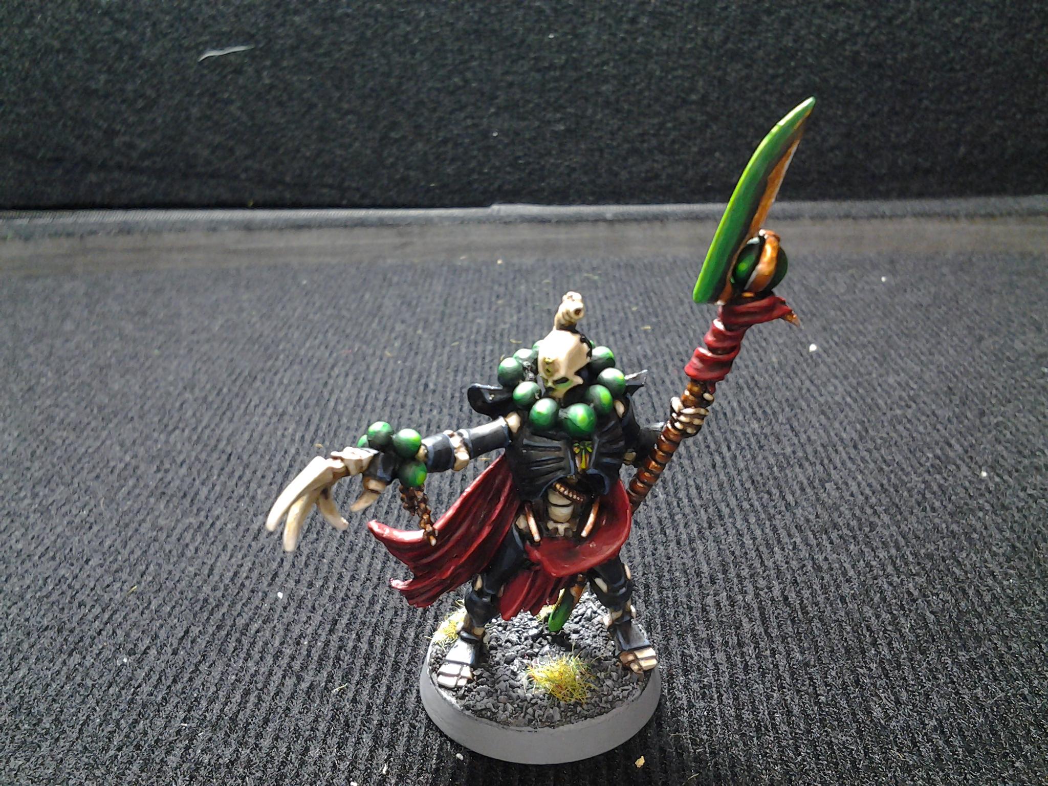 Black Necron, Bone Necron, Necron Lord, Nercon Lord Conversion, Prayer Beads, Red Necron, Warscythe