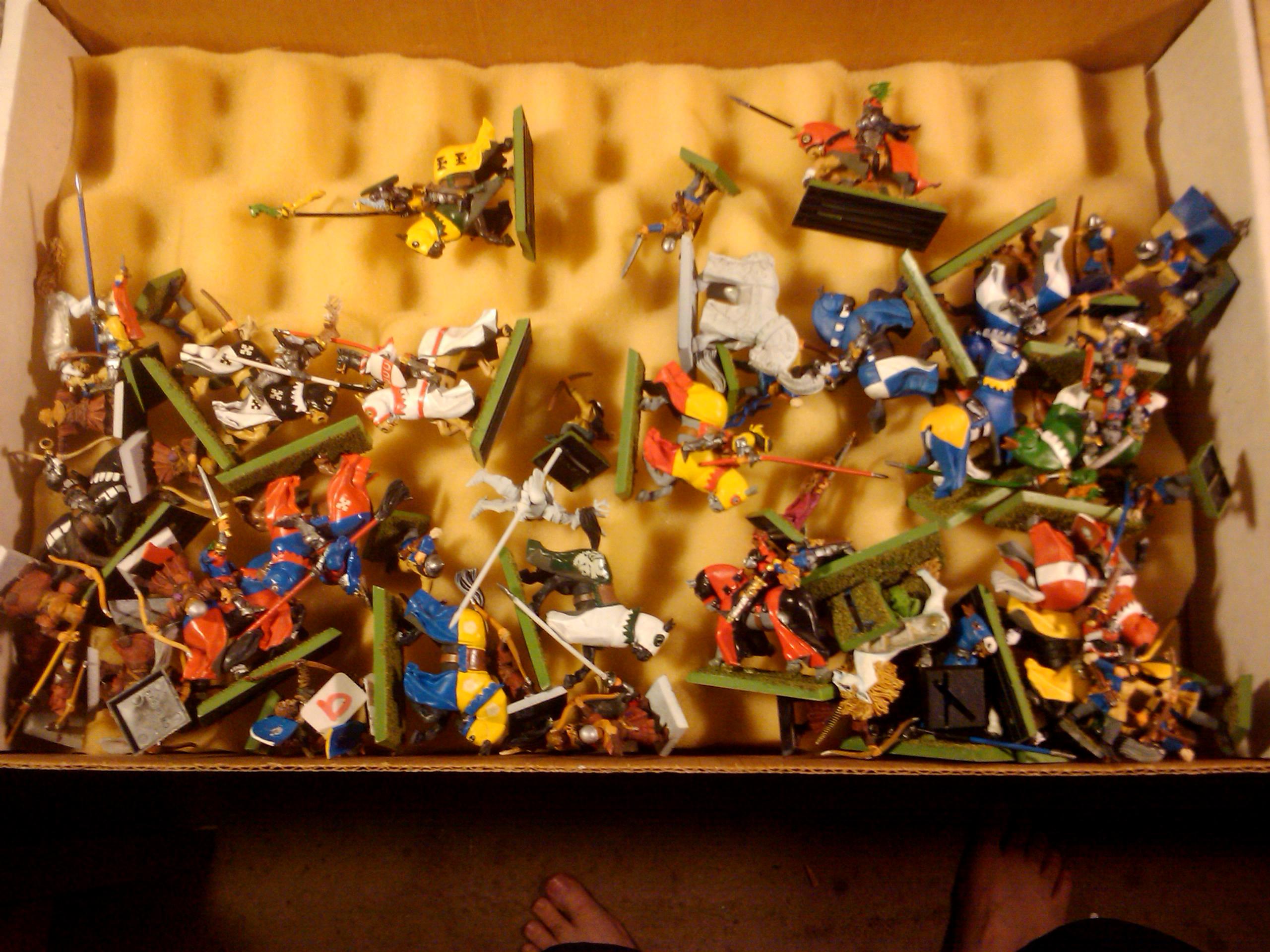 Archers, Bretonnians, Build, Grail, Hobby, Knights, Men At Arms, Painting, Peasant, Pegasus, Warhammer Fantasy, Wf