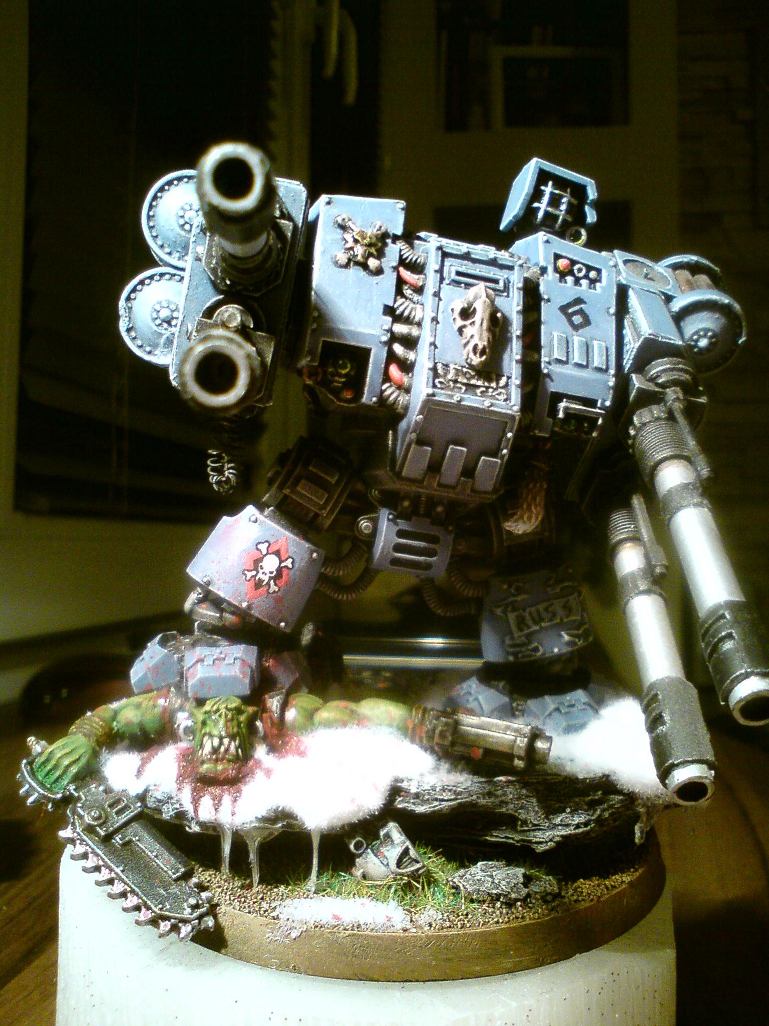 Space Marines Space Wolves Dreadnought Orks Ork Autocannons
