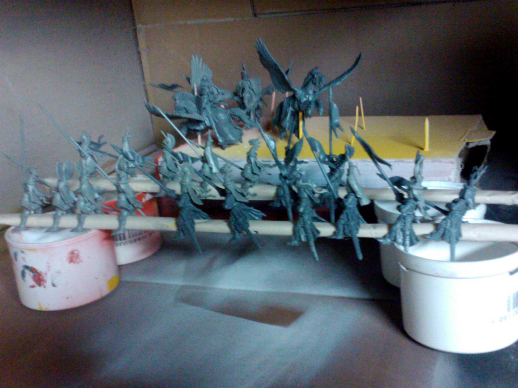 Archers, Bretonnians, Build, Grail, Hobby, Knights, Men At Arms, Painting, Peasant, Pegasus, Warhammer Fantasy, Wf