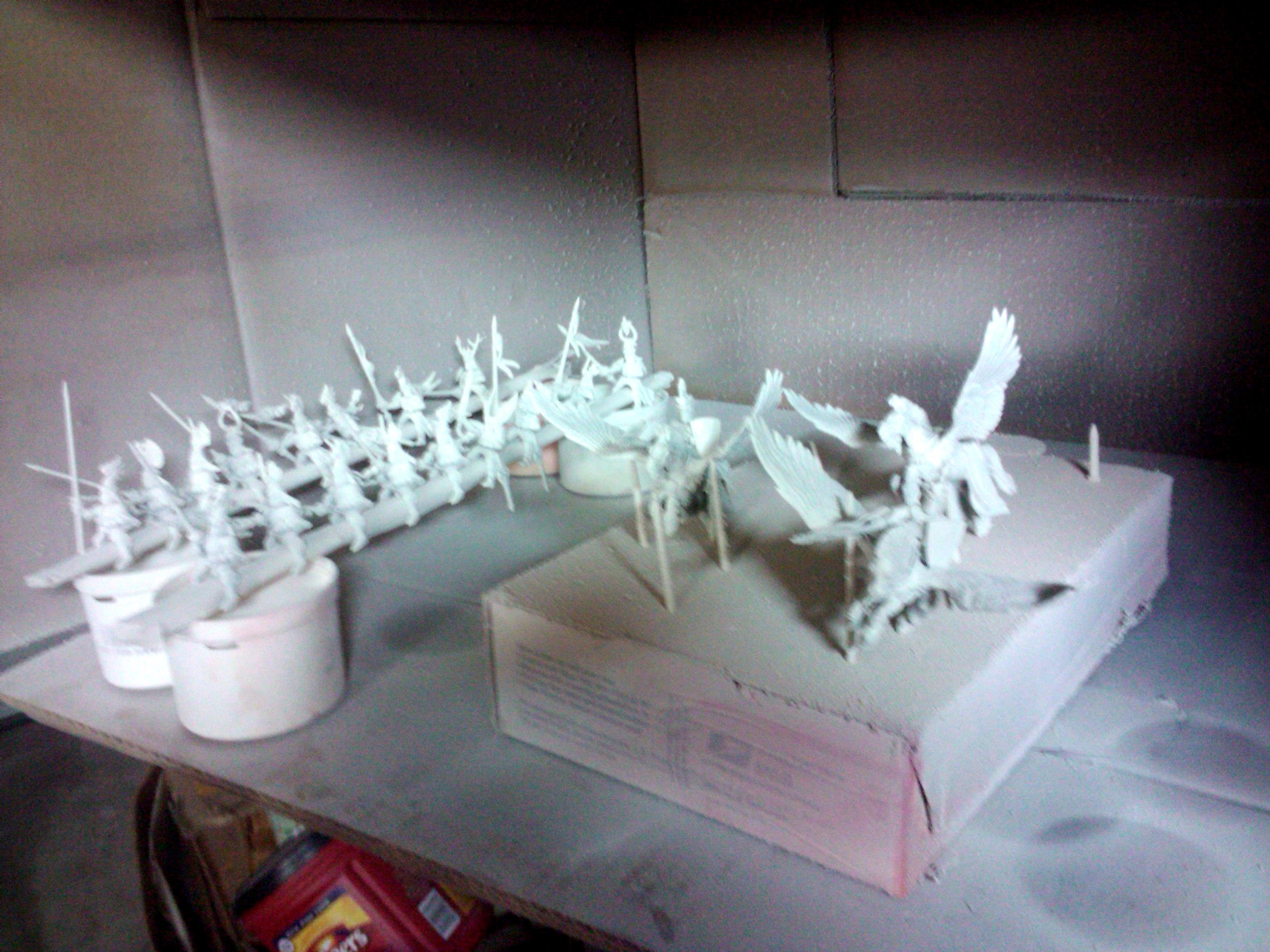 Archers, Bretonnians, Build, Grail, Hobby, Knights, Men At Arms, Painting, Peasant, Pegasus, Warhammer Fantasy, Wf
