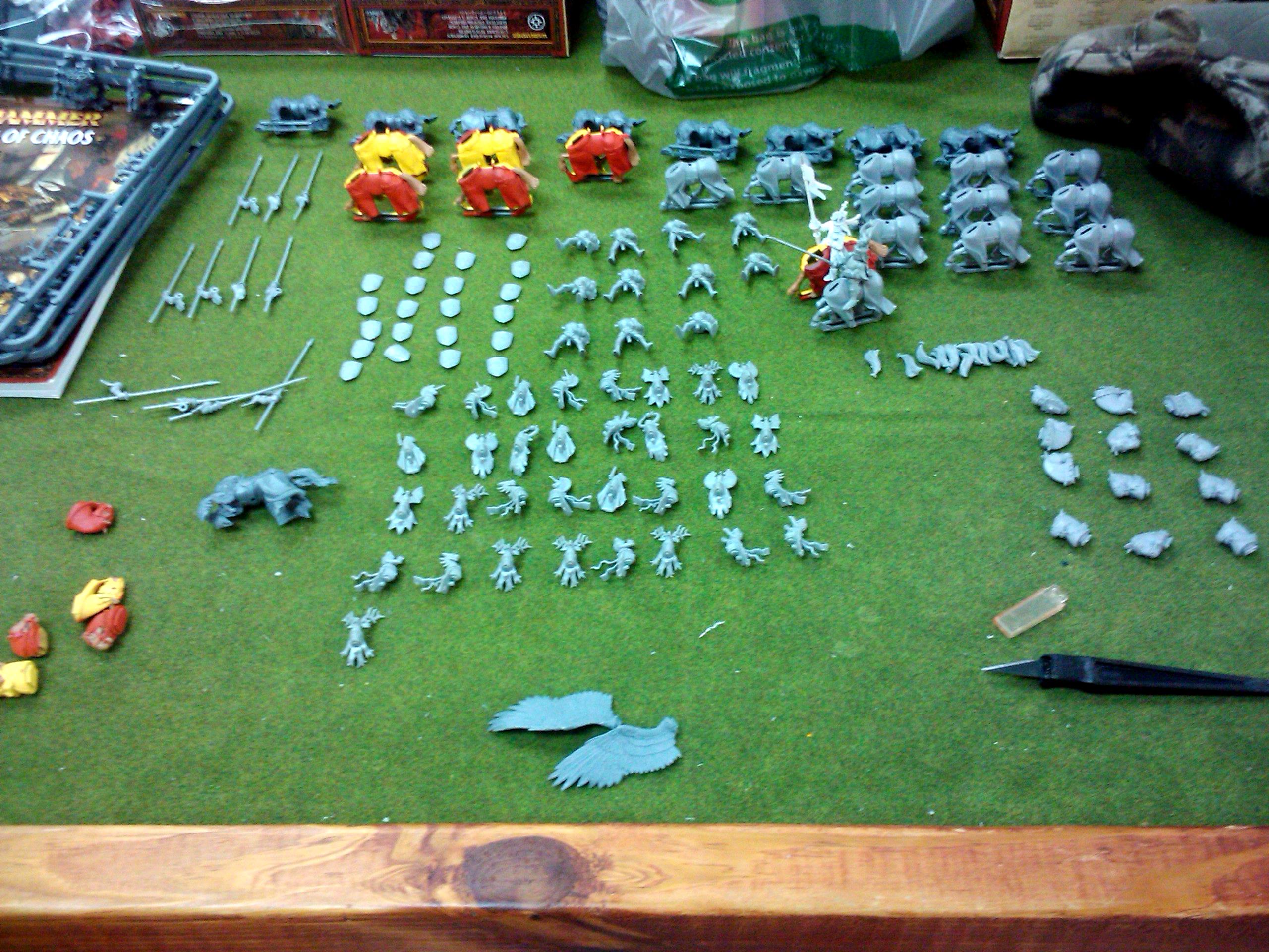 Archers, Bretonnians, Build, Grail, Hobby, Knights, Men At Arms, Painting, Peasant, Pegasus, Warhammer Fantasy, Wf