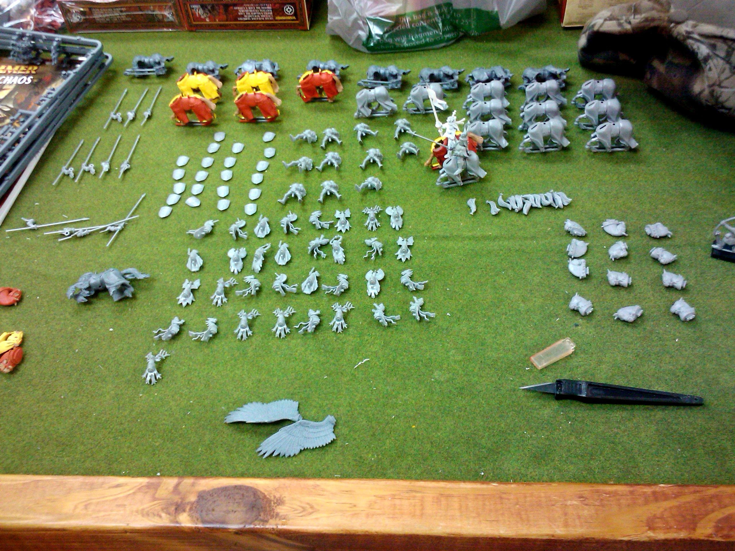Archers, Bretonnians, Build, Grail, Hobby, Knights, Men At Arms, Painting, Peasant, Pegasus, Warhammer Fantasy, Wf