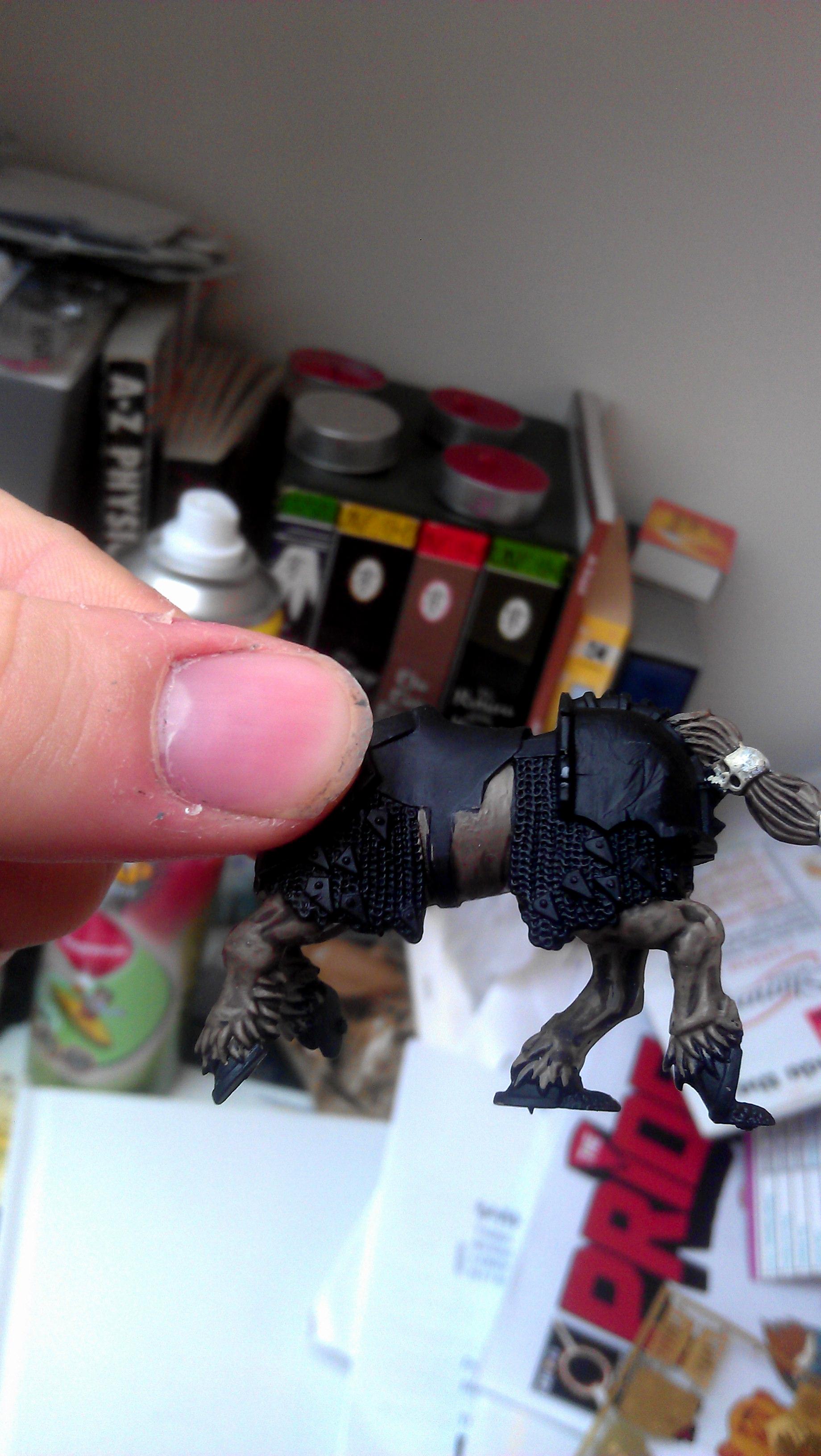mounted horse wip