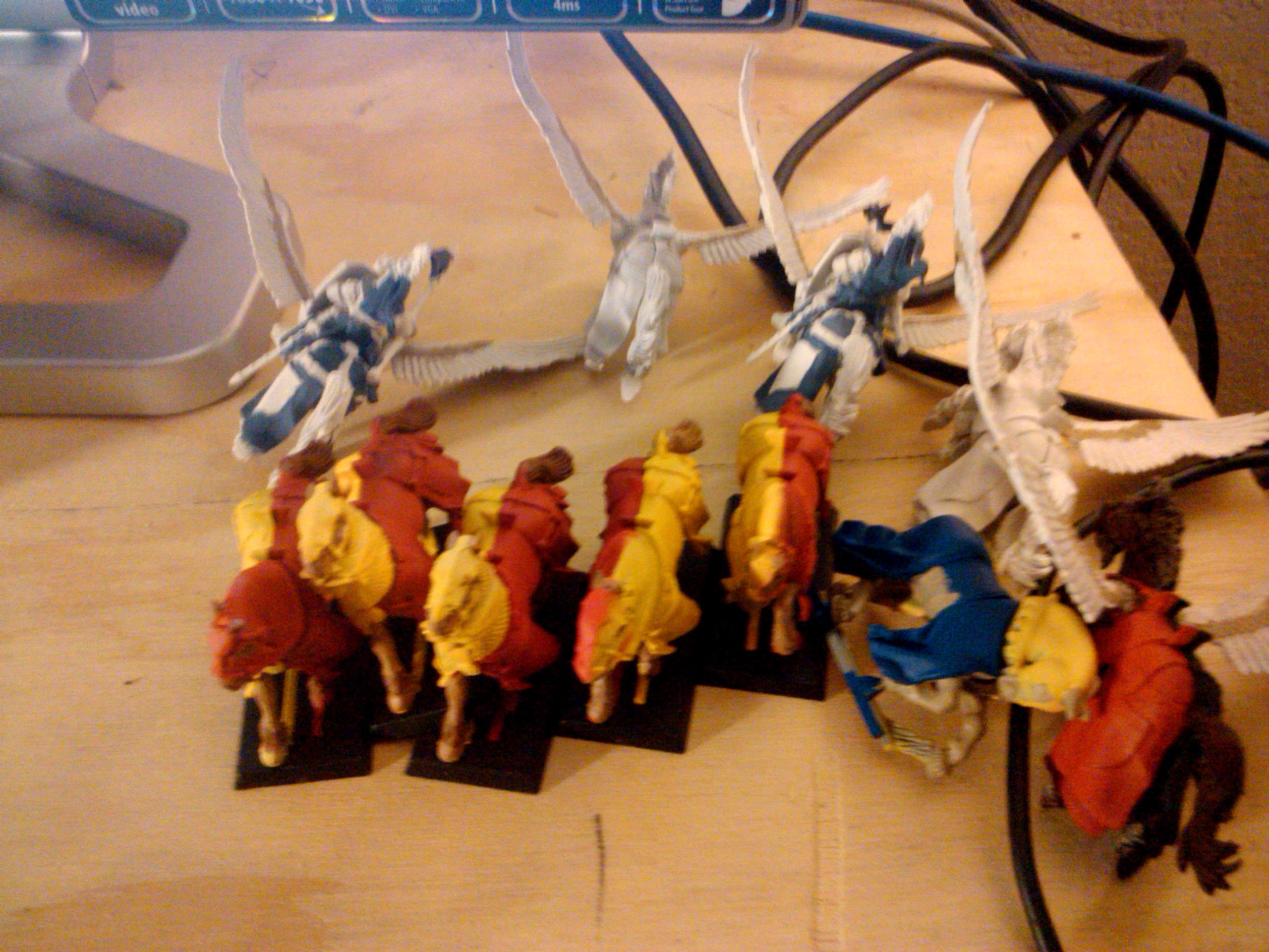 Archers, Bretonnians, Build, Grail, Hobby, Knights, Men At Arms, Painting, Peasant, Pegasus, Warhammer Fantasy, Wf