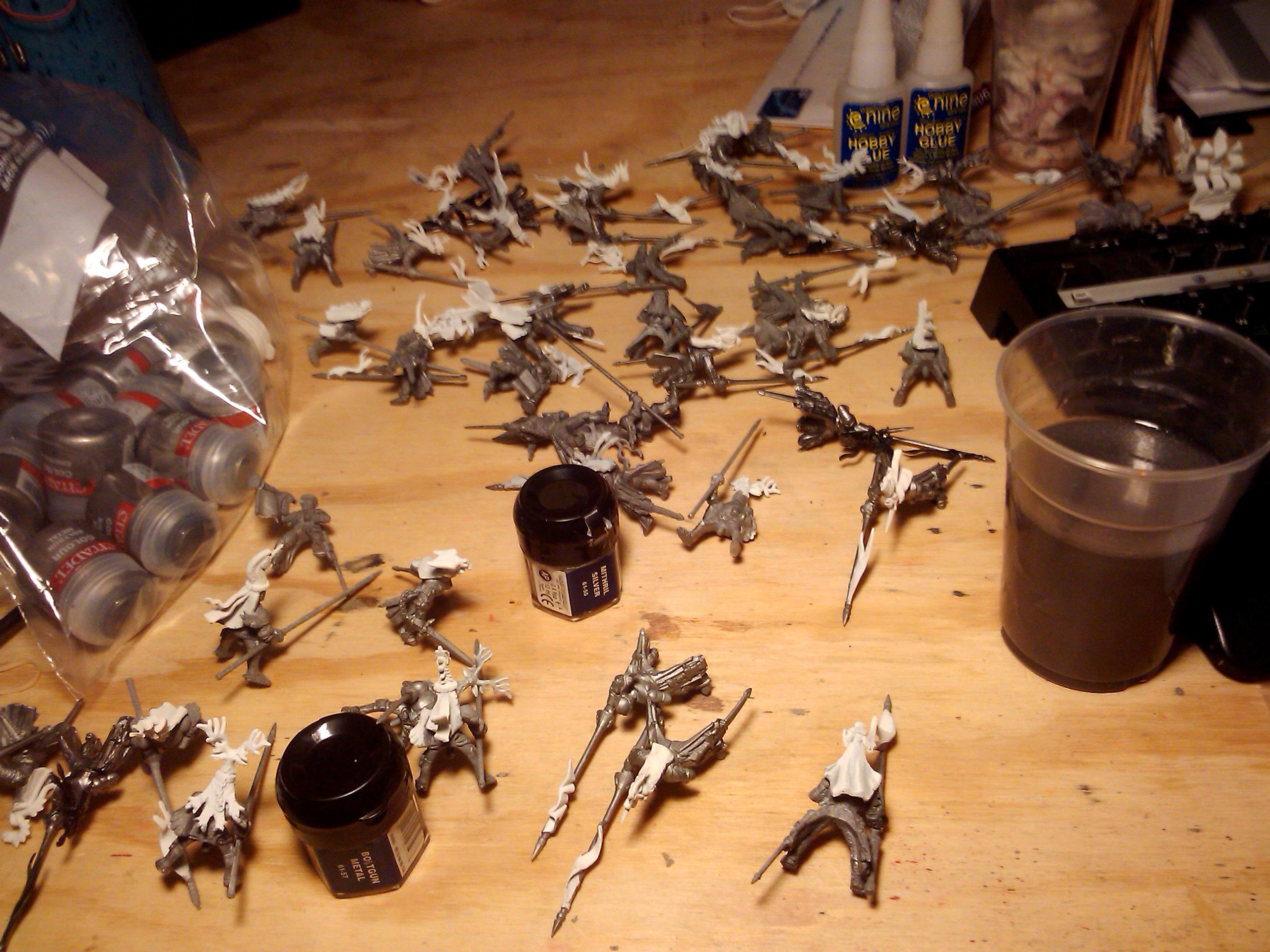 Archers, Bretonnians, Build, Grail, Hobby, Knights, Men At Arms, Painting, Peasant, Pegasus, Warhammer Fantasy, Wf