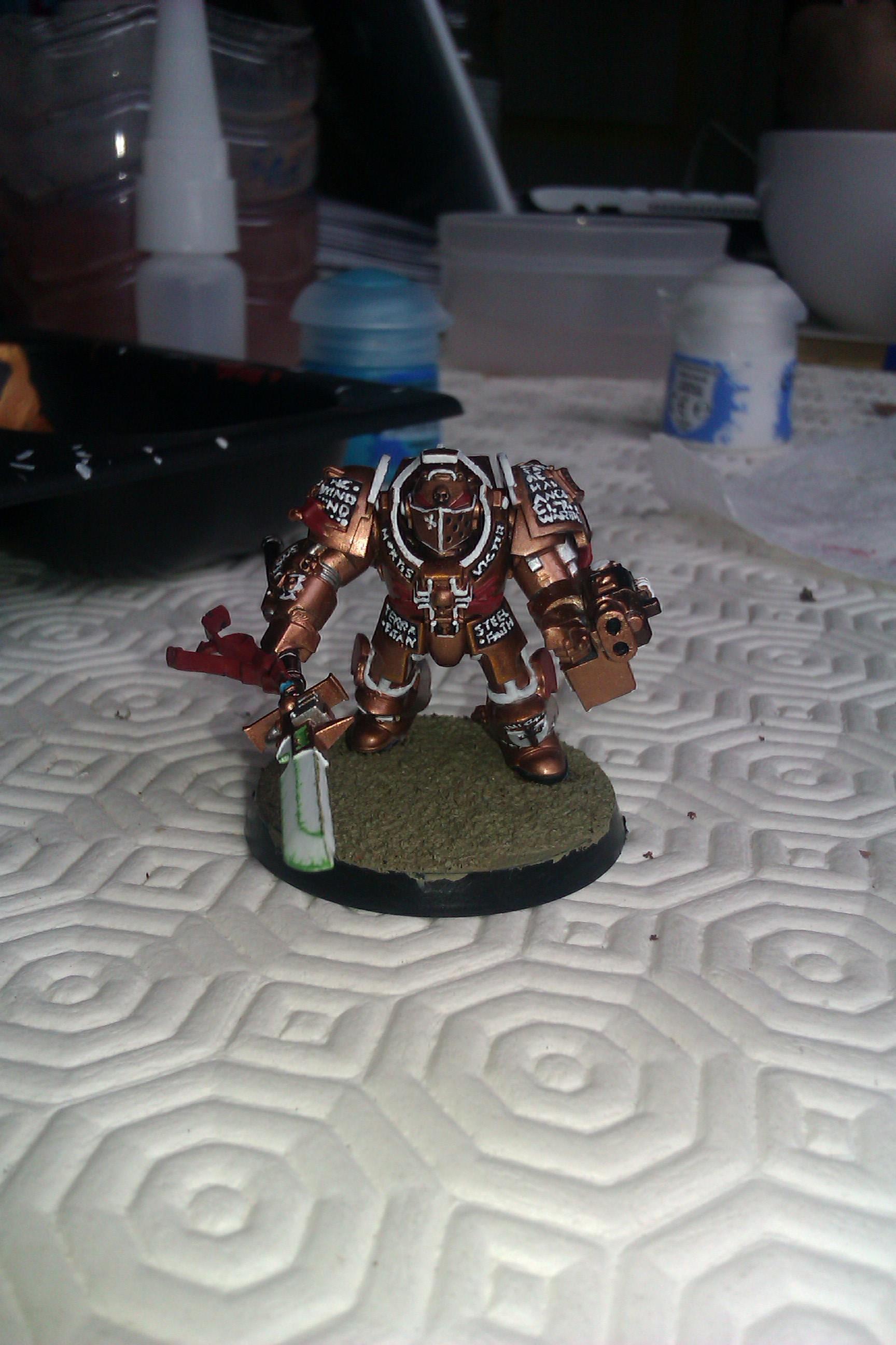 Bronze, Cool, Force Weapon, Grey Knights, Painted, Terminator Armor