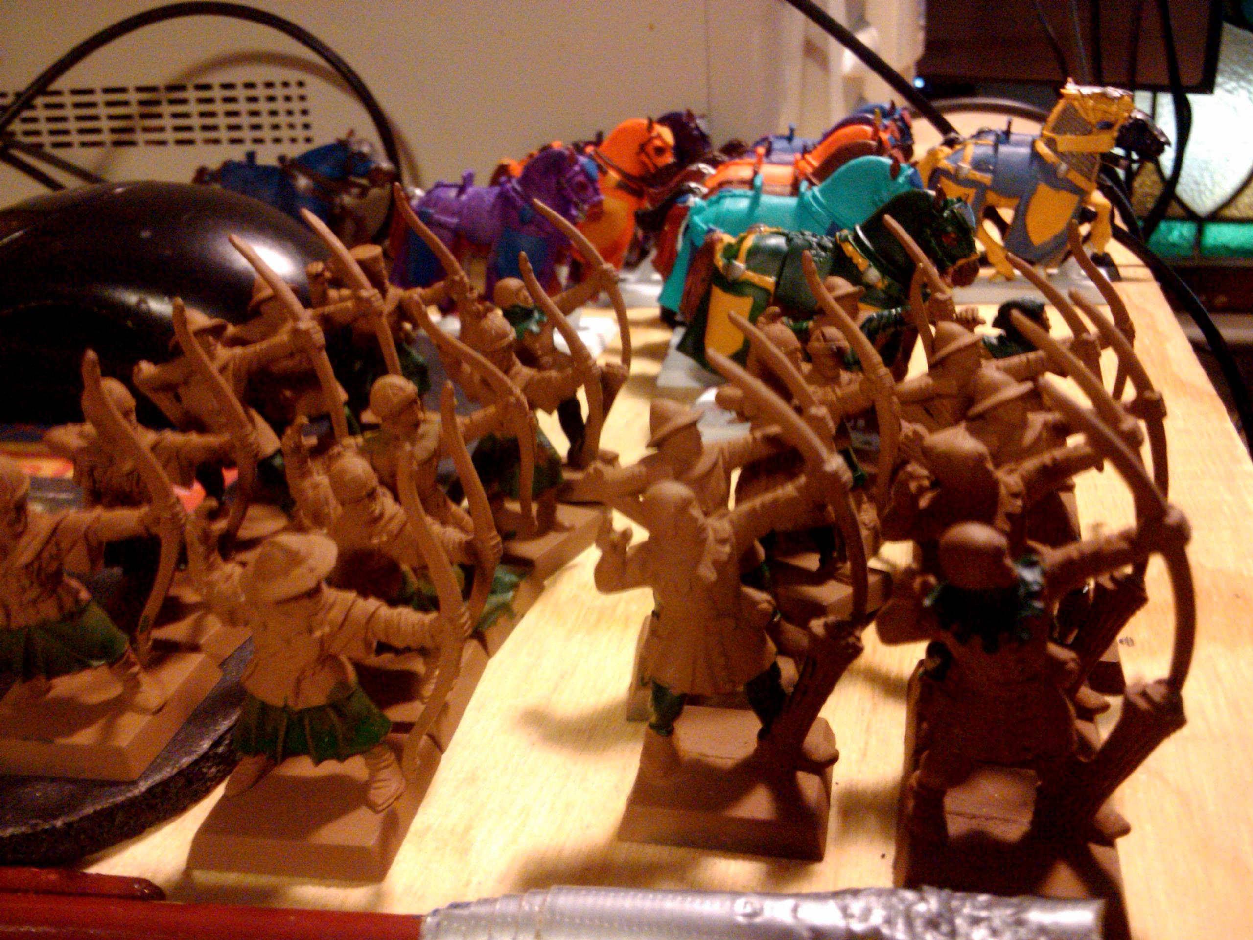 Archers, Bretonnians, Build, Grail, Hobby, Knights, Men At Arms, Painting, Peasant, Pegasus, Warhammer Fantasy, Wf