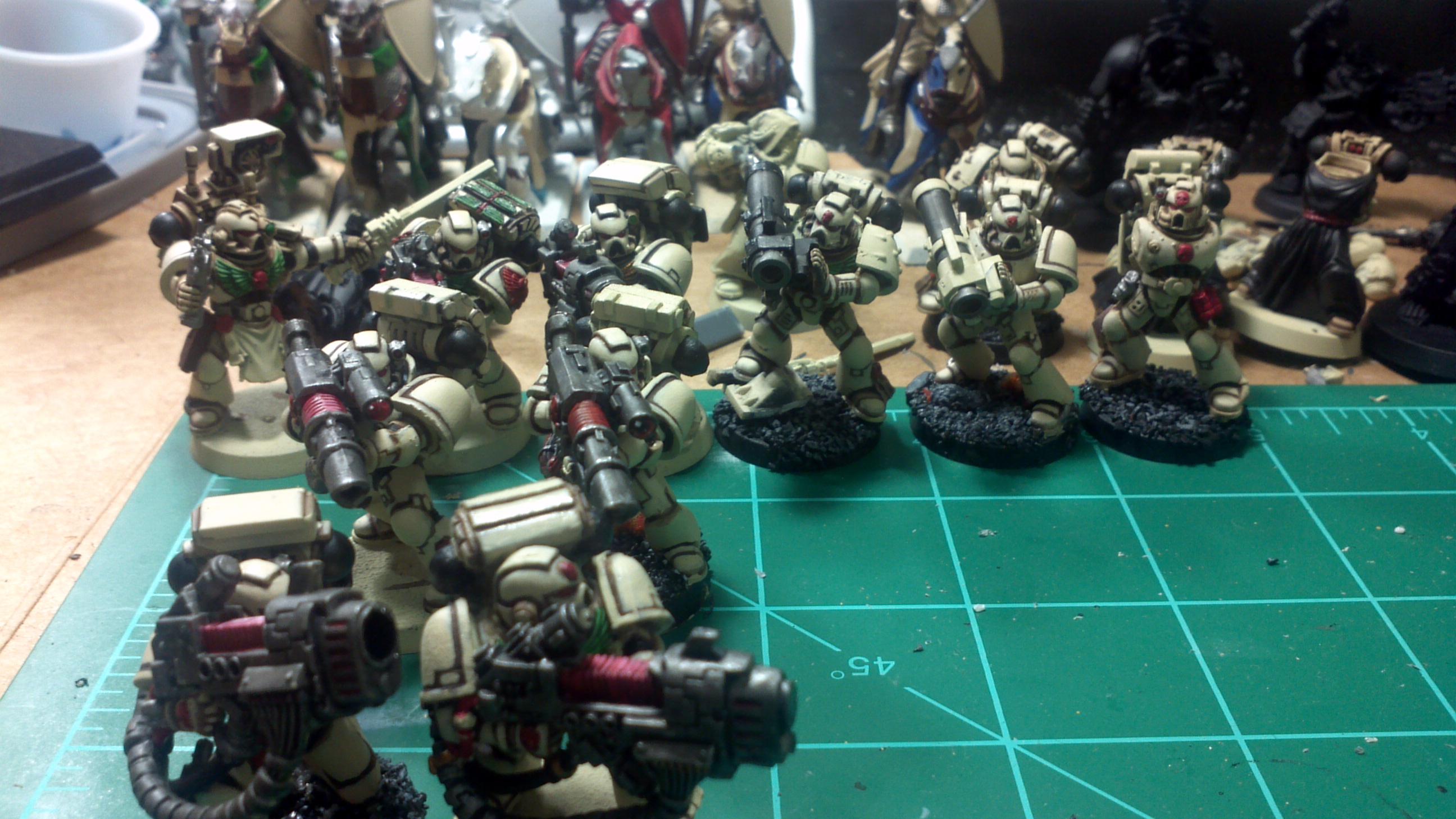 Space Marines, Special weapons squad, half finished