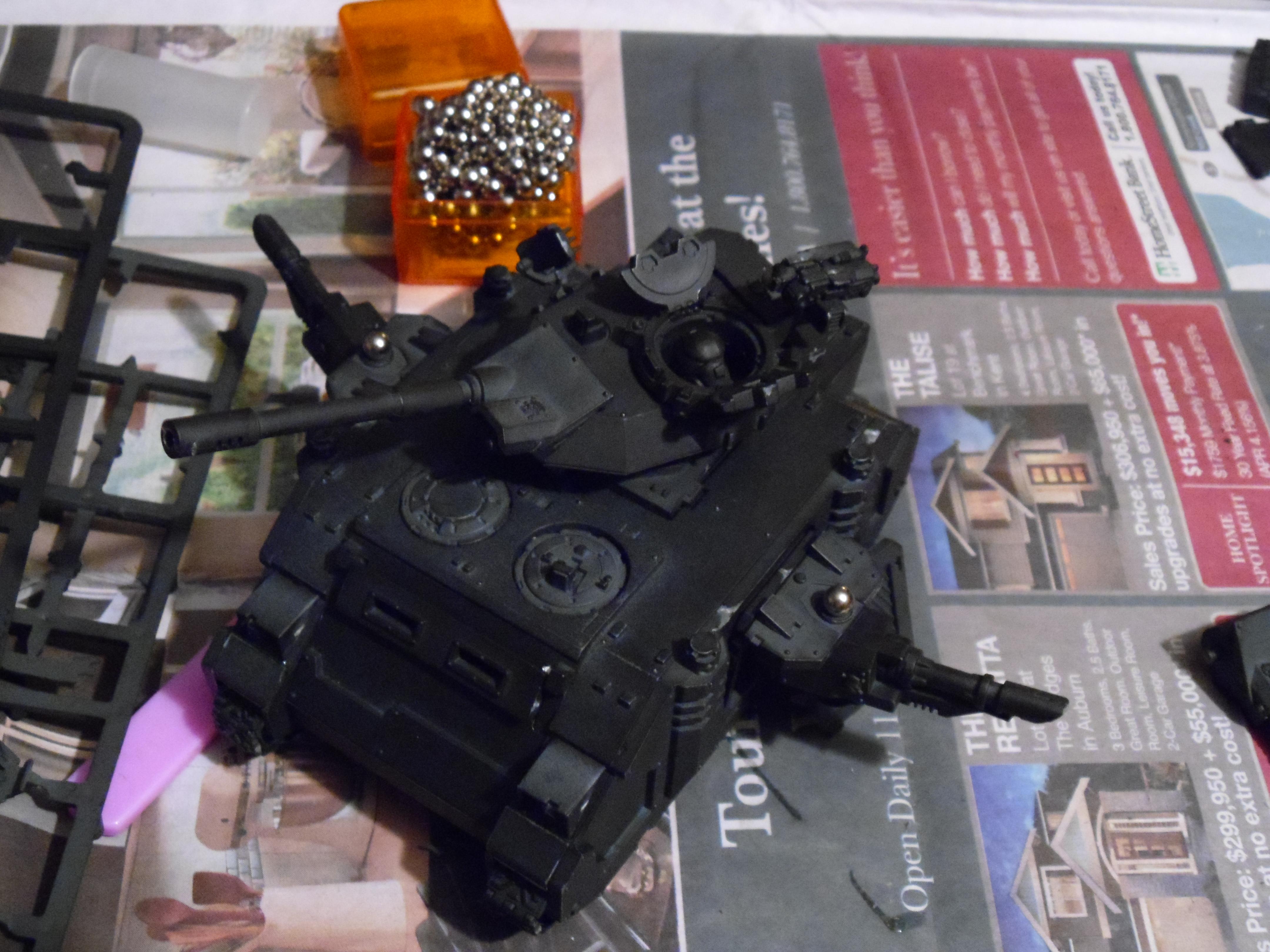 Armor, Customizable, Heavy Support, Imperial Fists, Magnet, Predator, Space Marines, Tank, Warhammer 40,000, Work In Progress