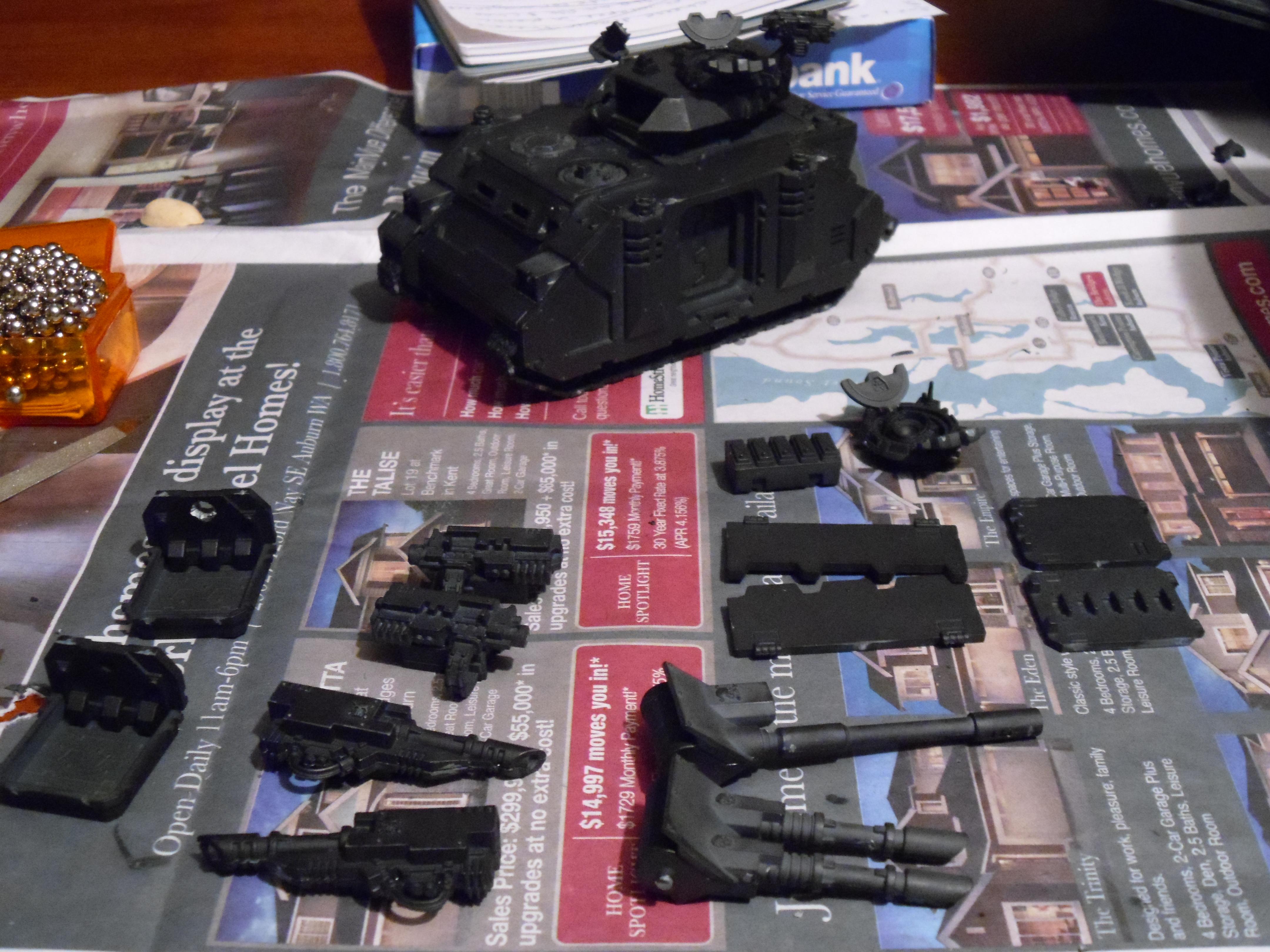 Armor, Customizable, Heavy Support, Imperial Fists, Magnet, Predator, Space Marines, Tank, Warhammer 40,000, Work In Progress