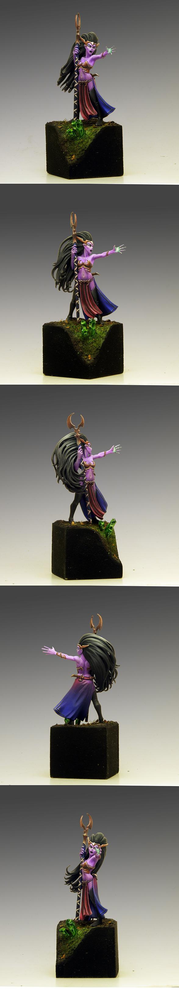 Dark Elves, Sorceress, Warhammer Fantasy, Wfb, Wizard