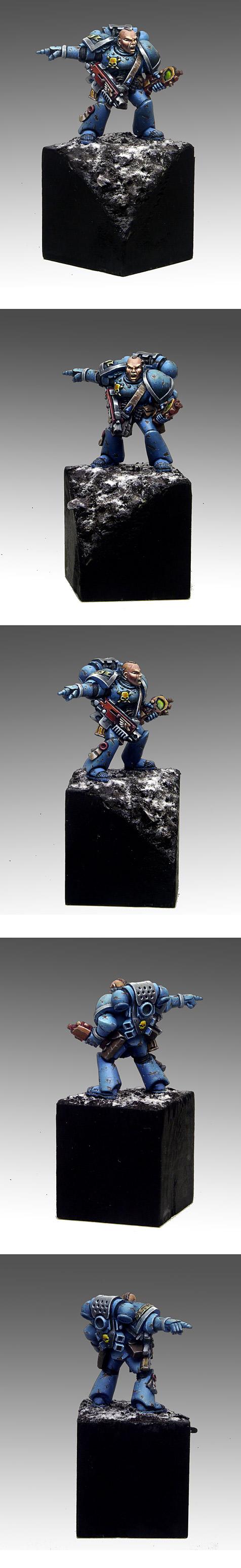 Sergeant, Space Marines, Ultramarines, Warhammer 40,000