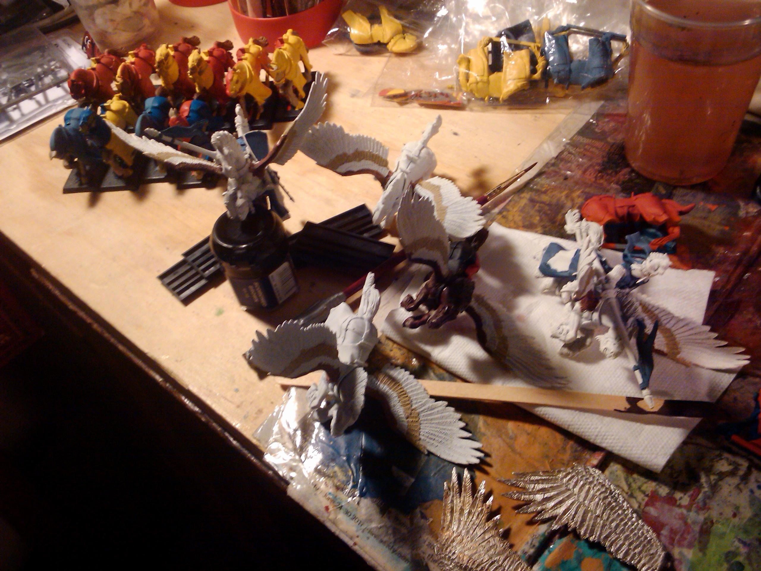 Archers, Bretonnians, Build, Grail, Hobby, Knights, Men At Arms, Painting, Peasant, Pegasus, Warhammer Fantasy, Wf