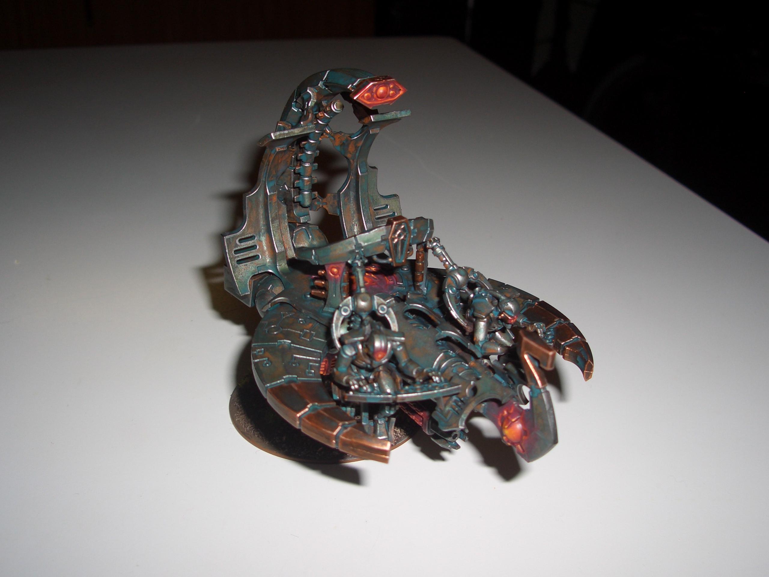 Command Barge, Necrons, Verdigris, Warhammer 40,000